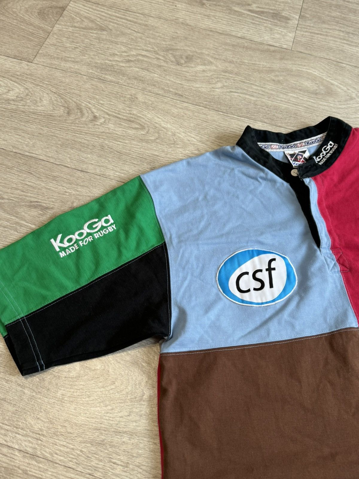 Canterbury of New Zealand 🔷Vintage Rugby Shirt KooGa Harlequins🔷 Size US M / EU 48-50 / 2 - 2 Thumbnail