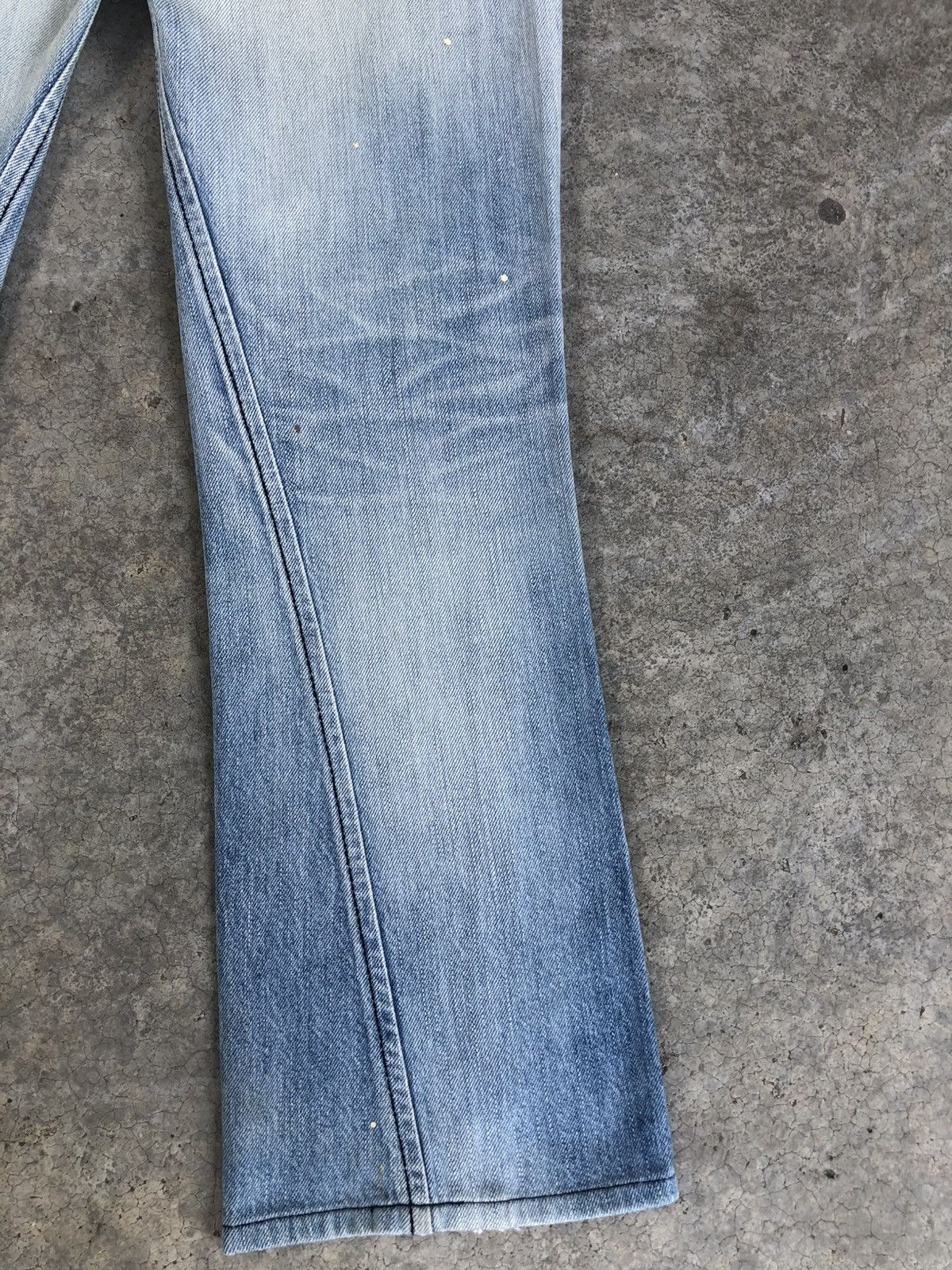 Who Decides War Japanese Edwin Blue Trip Flared Jeans Mud Wash Distressed Size US 32 / EU 48 - 12 Thumbnail