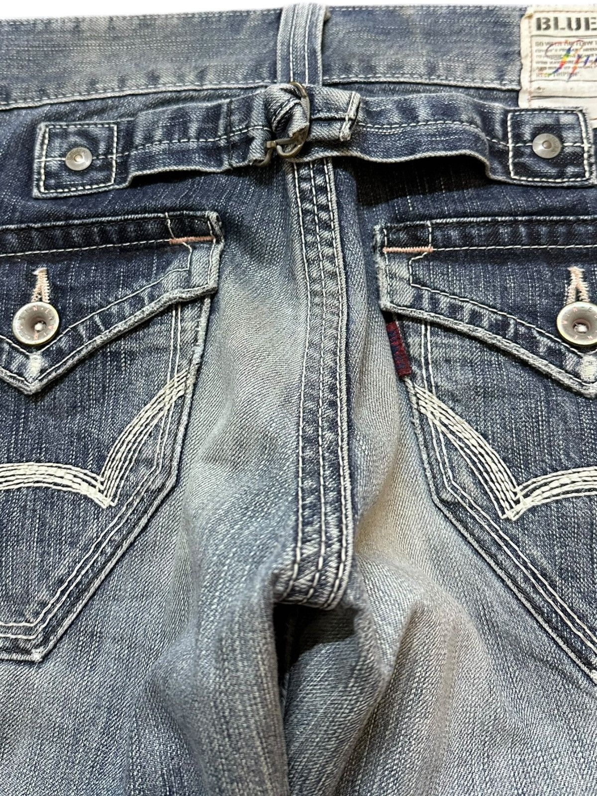Edwin Vintage Edwin 503 BlueTrip Special Flare Grunge Denim Size US 31 - 7 Thumbnail