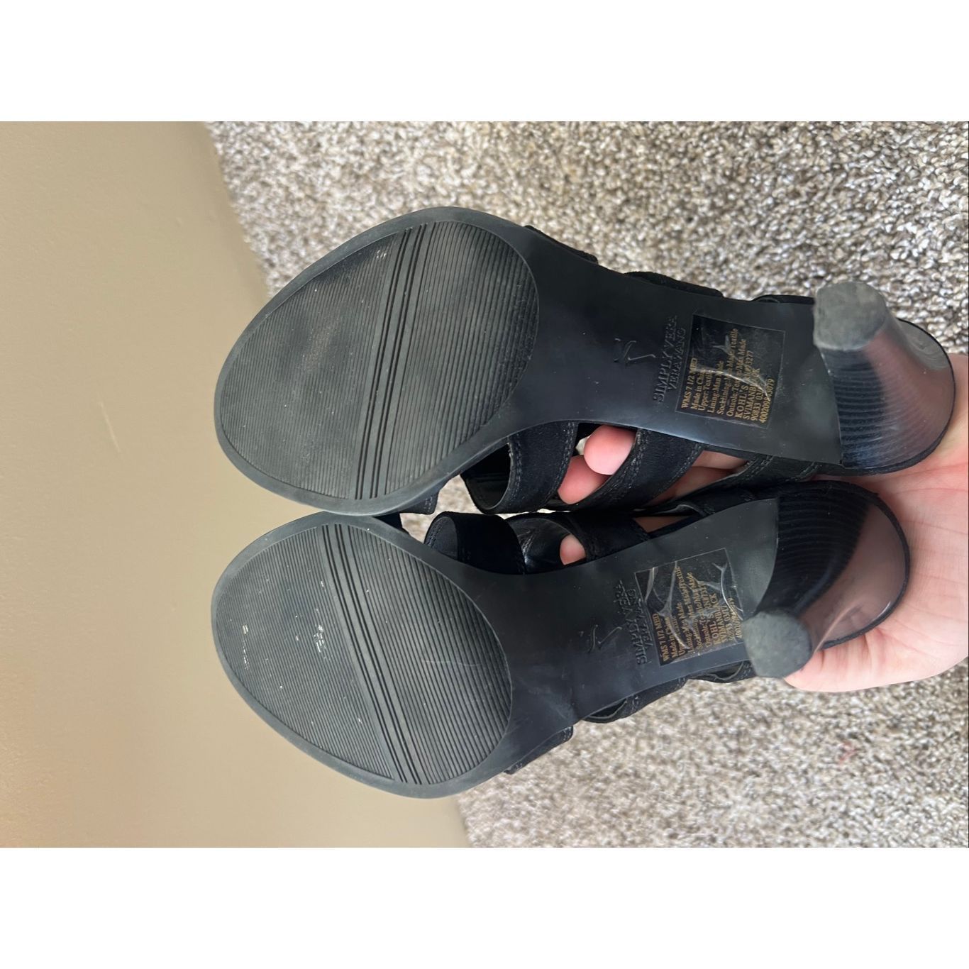Other Simply Vera Vera Wang Black Heels Woman’s Size 7.5 Preowned Size US 7.5 / IT 37.5 - 11 Thumbnail