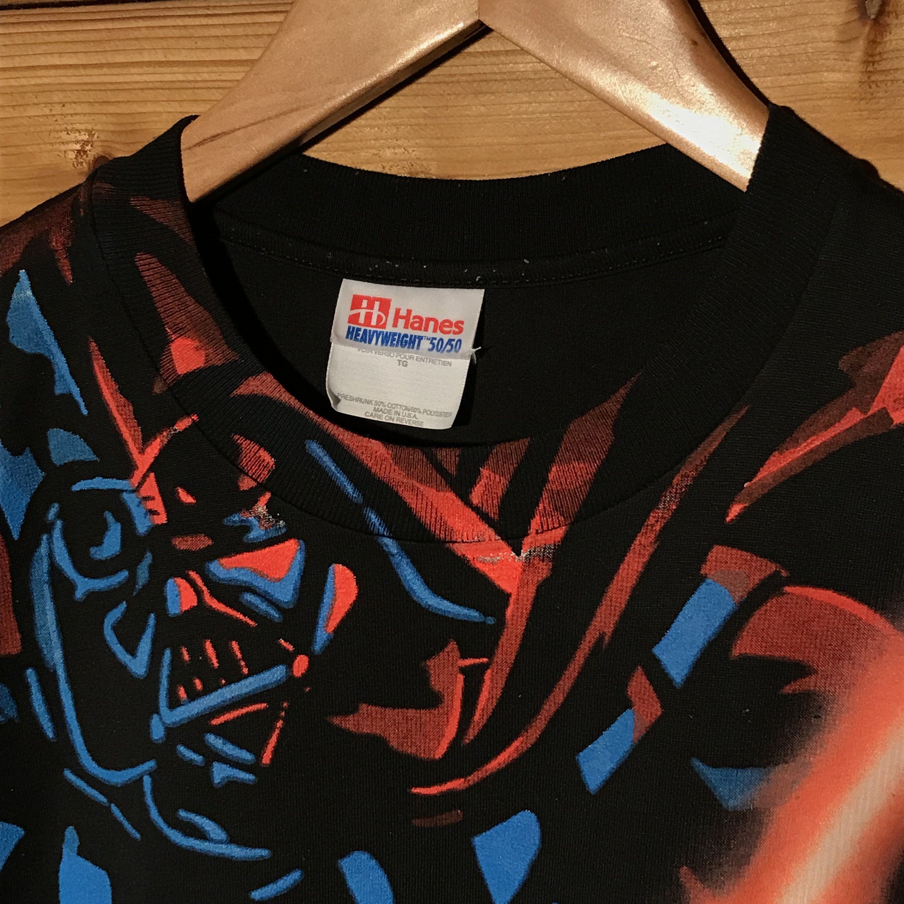 Star Wars × Vintage 1996 Star Wars Movie Darth Vader Airbrush Style t shirt Size US L / EU 52-54 / 3 - 7 Thumbnail