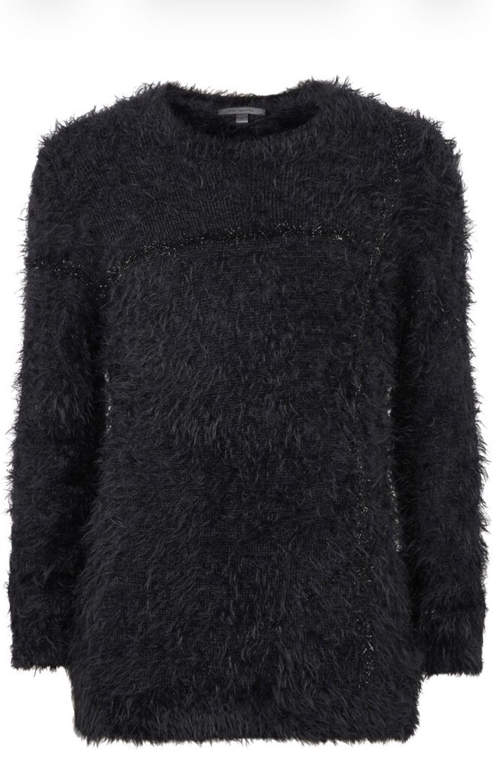 John Varvatos Black Fuzzy Sweater medium Size US M / EU 48-50 / 2 - 3 Thumbnail