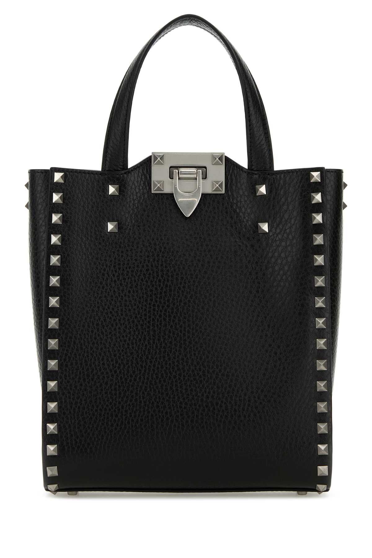 Valentino Black Leather Rockstud Handbag Size ONE SIZE - 1 Thumbnail