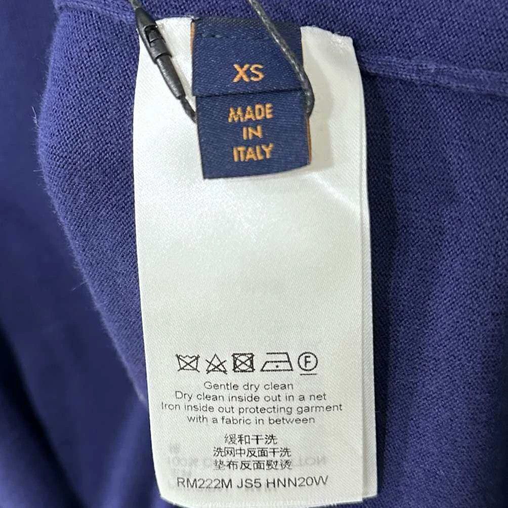 Louis Vuitton LV Navy Blue logo short-sleeve knit tee women's XS Size XS / US 0-2 / IT 36-38 - 4 Thumbnail