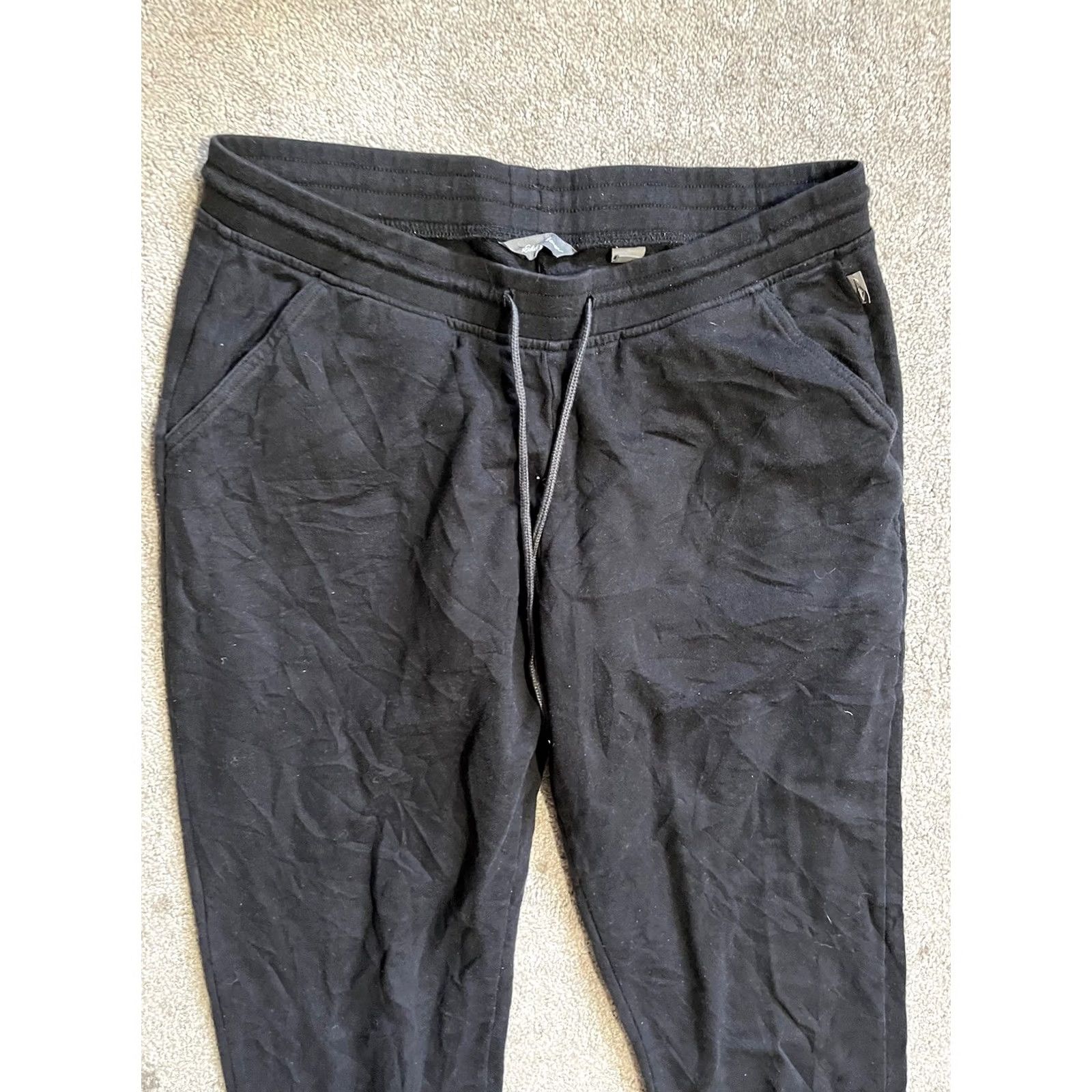 Eddie Bauer Eddie Bauer Women's Sweatpants Size Medium Black Joggers Lounge Pants Pants Relaxed Fit Tapered Casual Activewear Pockets Adjustable Waist Size 32" / US 10 / IT 46 - 2 Thumbnail