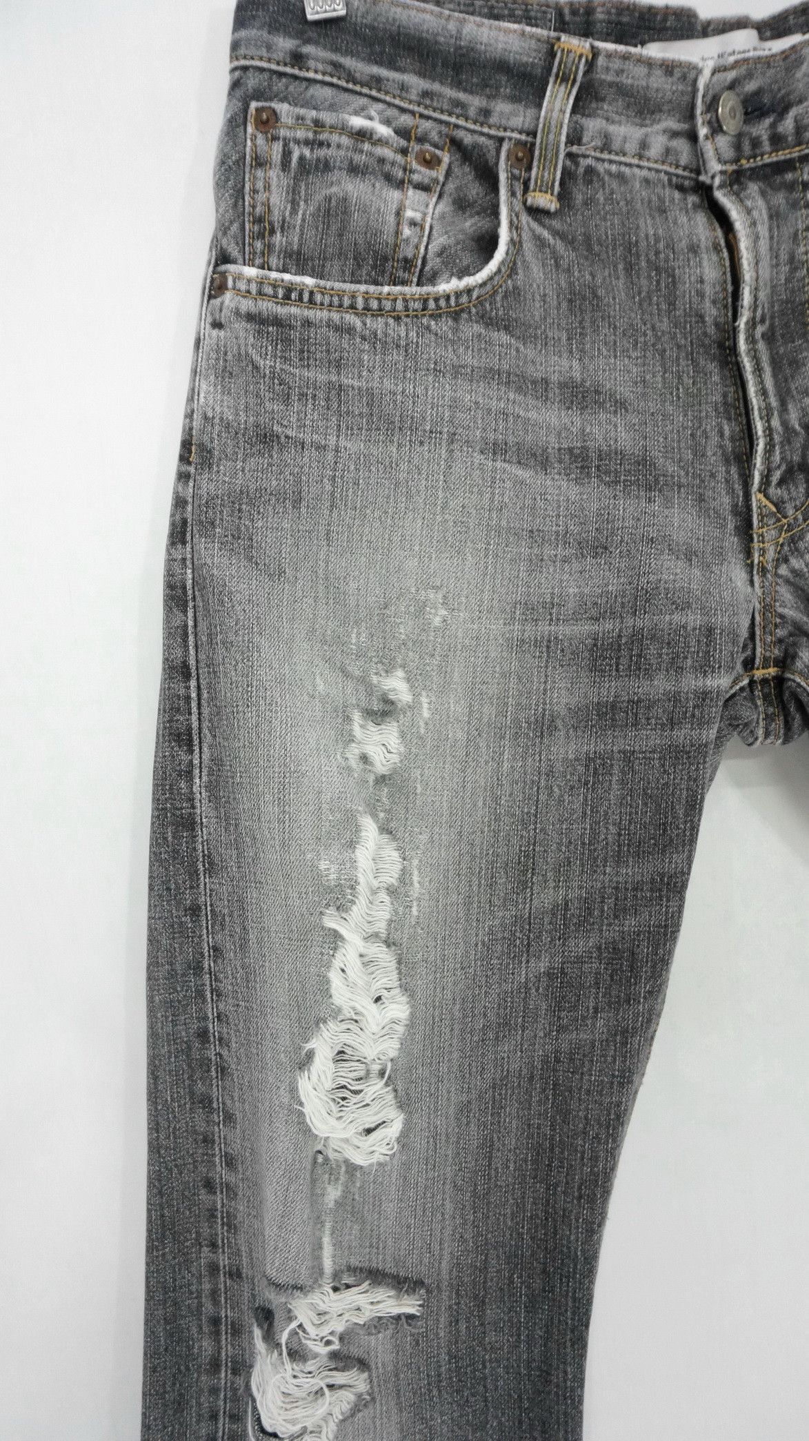 Edwin 🔥 EDWIN XV Vintage Distressed Ripped Jeans Size US 31 - 3 Thumbnail