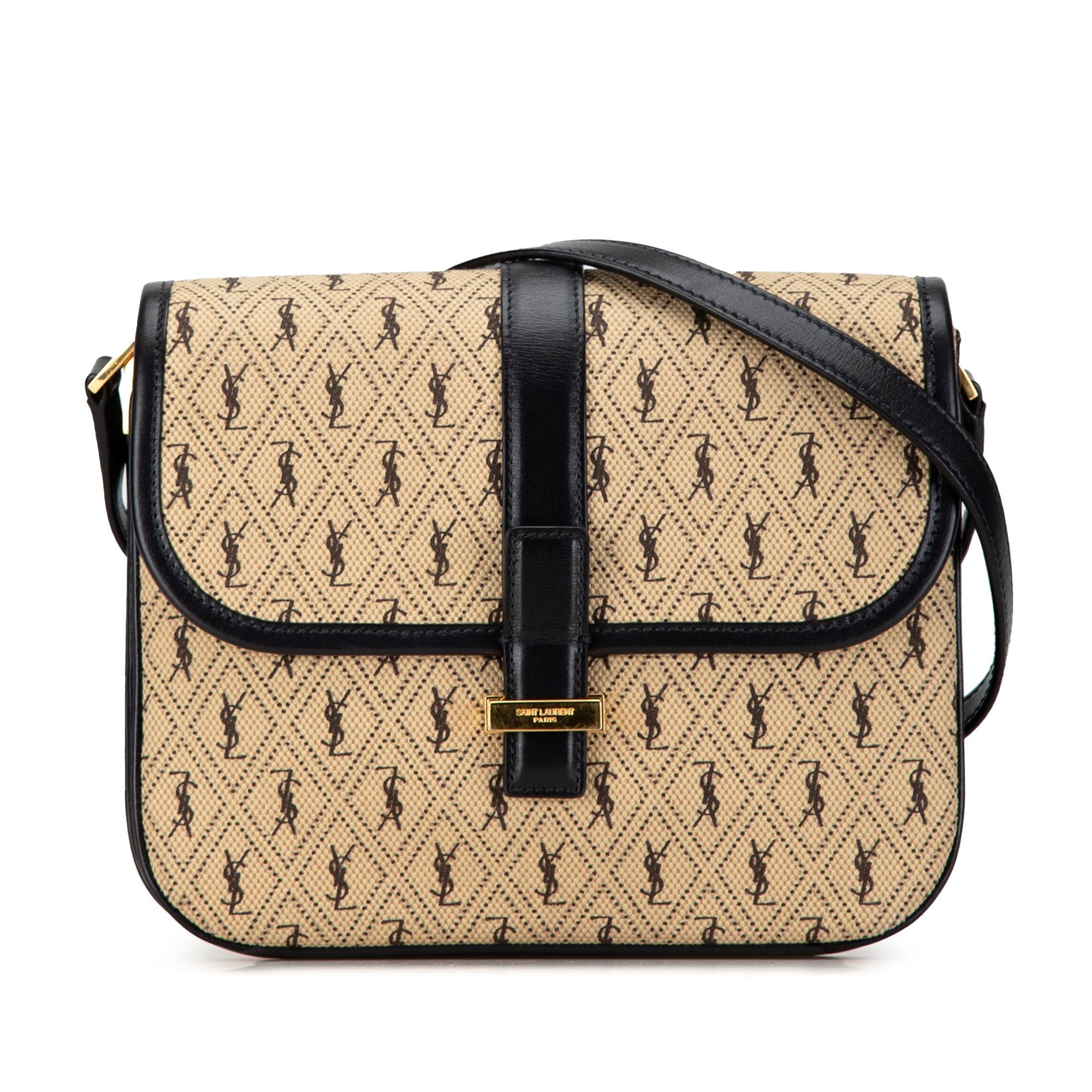 Saint Laurent Paris Saint Laurent Small Canvas Le Monogram Crossbody Brown Size ONE SIZE - 1 Thumbnail