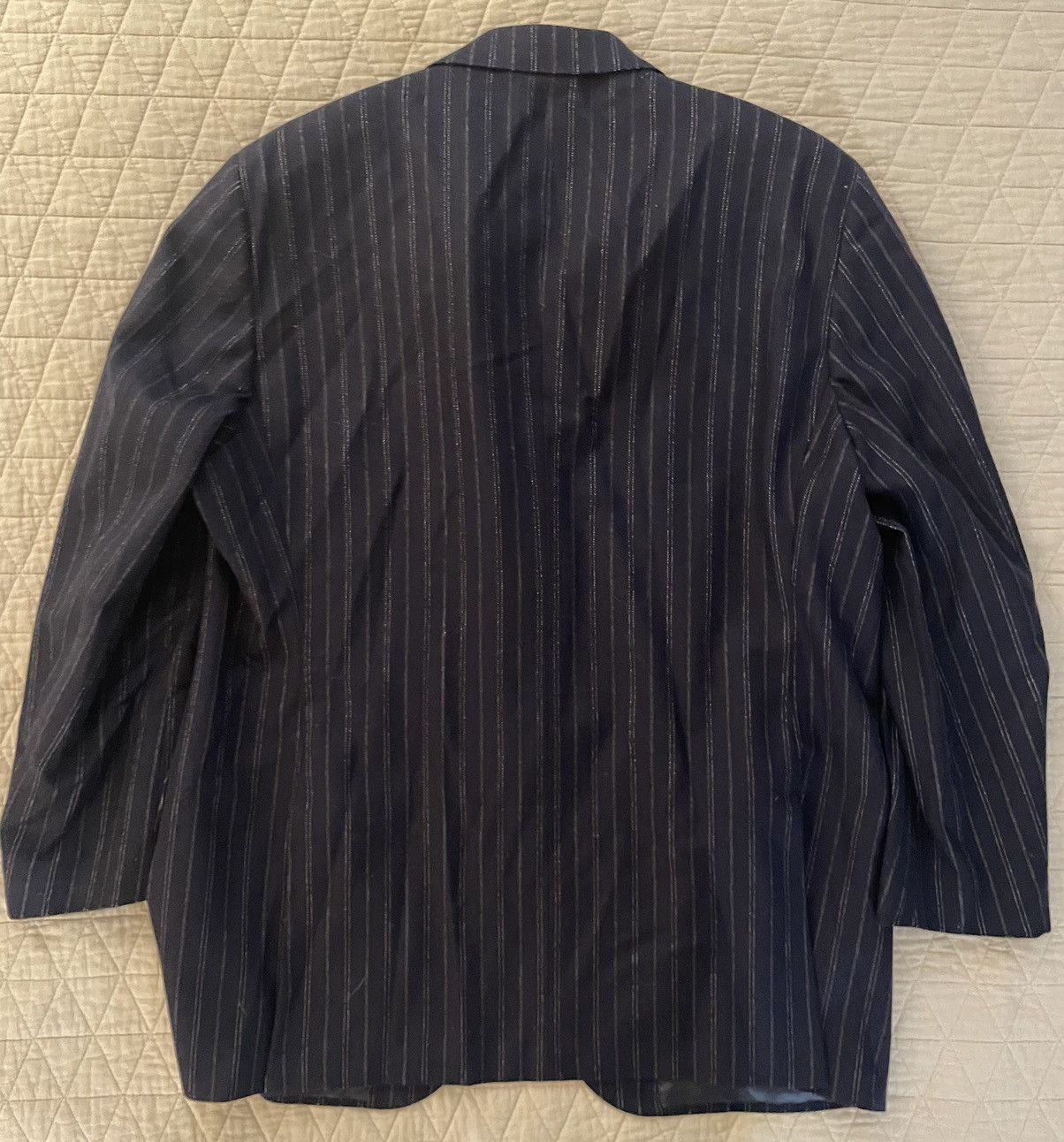 Polo Ralph Lauren × Vintage Virgin Wool and Cashmere Flannel Stripe Suit Size 46R - 8 Thumbnail