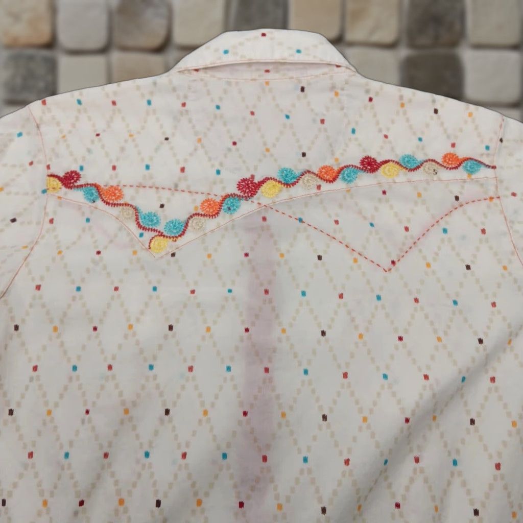 Vintage Twenty X Tailored Fit Shirt Women L Long Sleeve Western Snap Geometric Western Size L / US 10 / IT 46 - 1 Thumbnail