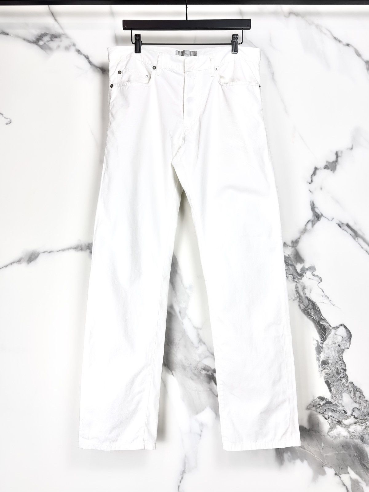 Dior × Hedi Slimane SS07 Dior Homme Whiskered Trousers Pants White