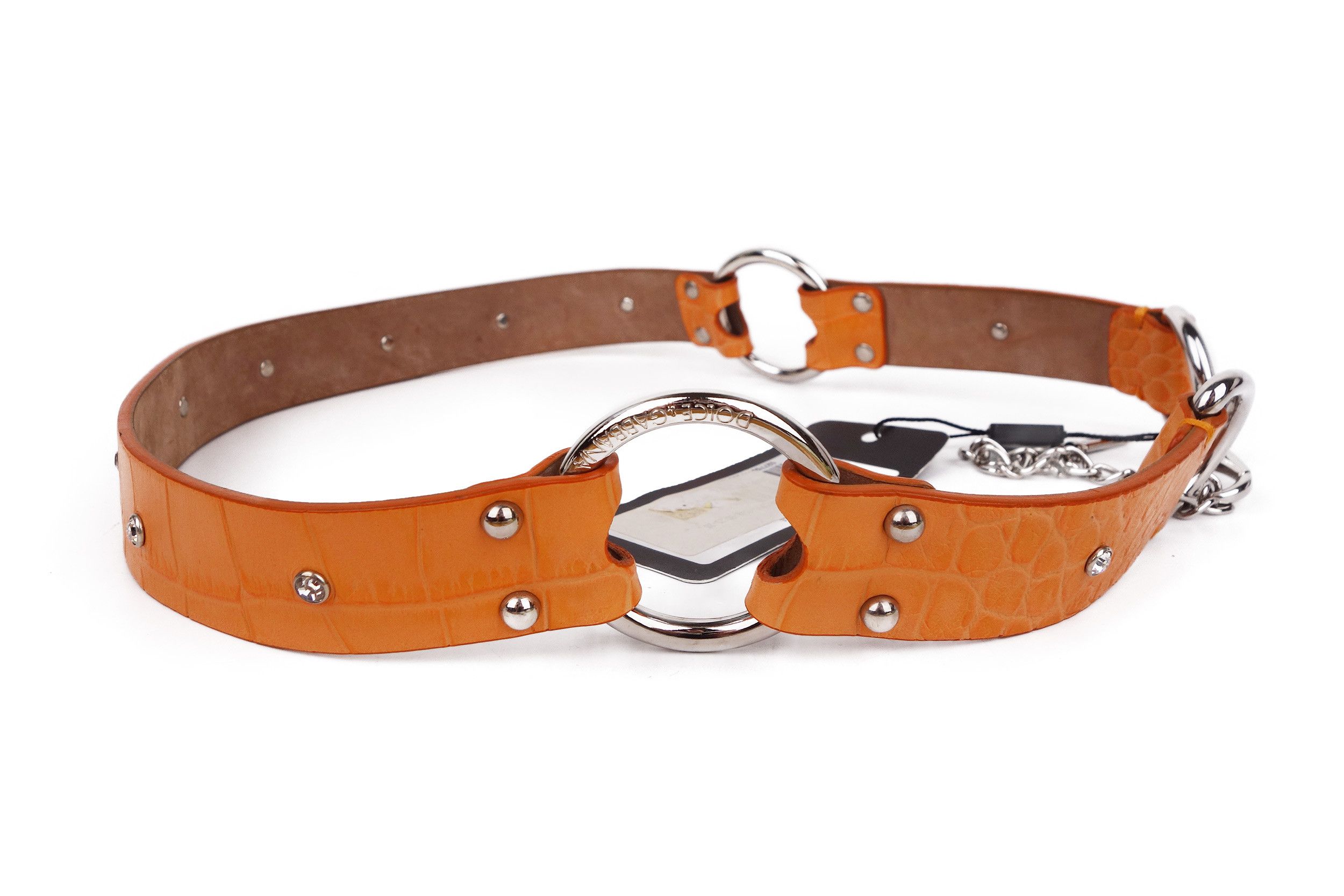 Dolce & Gabbana Dolce & Gabbana Leather Belt Studded Rhinestone 90 36 Size ONE SIZE - 4 Thumbnail