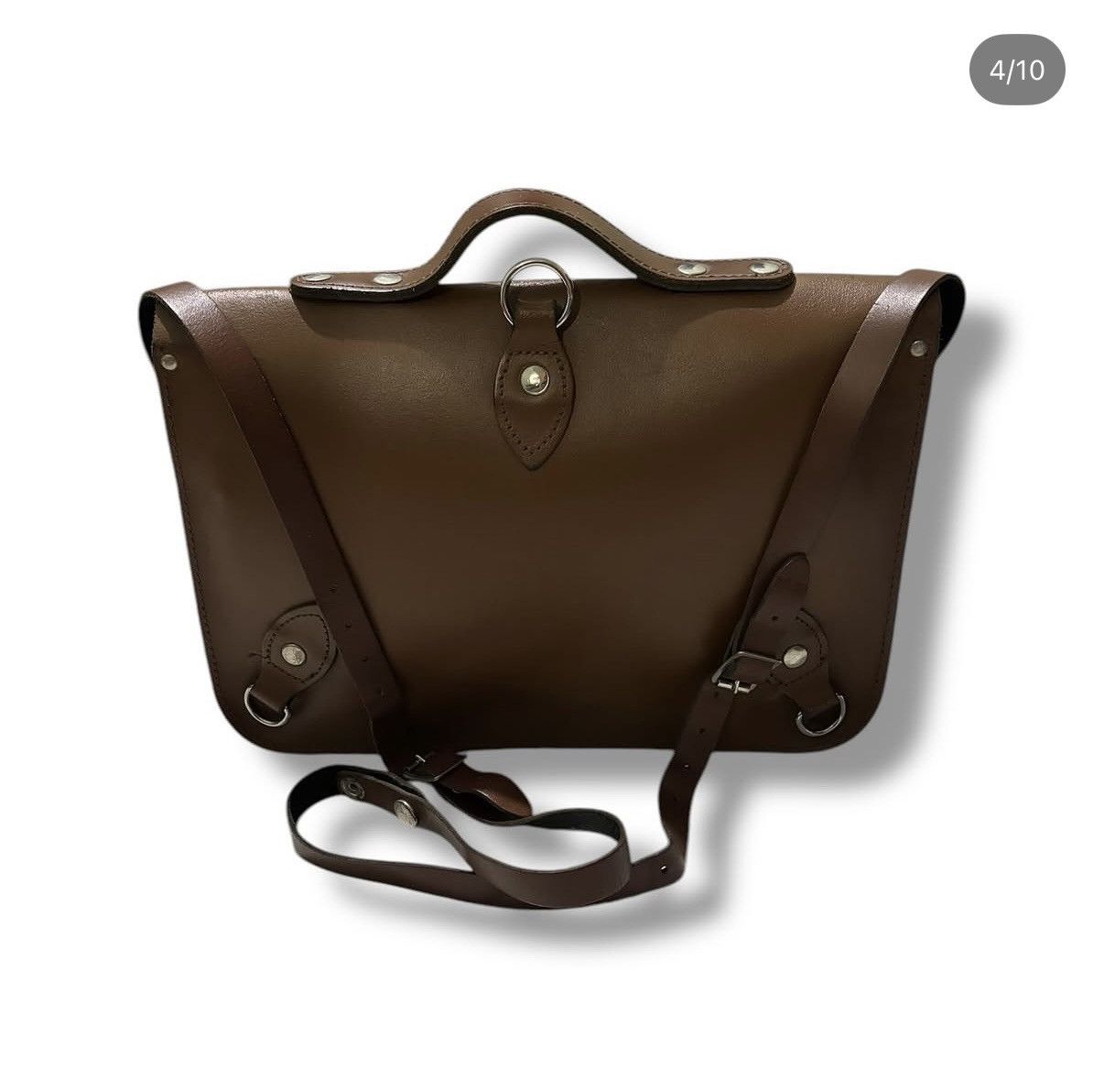 Genuine Leather Leather Satchel Briefcase Size ONE SIZE - 4 Thumbnail