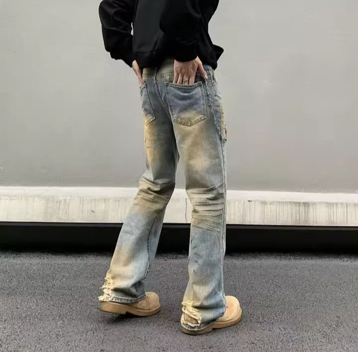 Japanese Brand × Jean Vintage Wash Stylish Straight Jeans Size US 32 / EU 48 - 2 Thumbnail