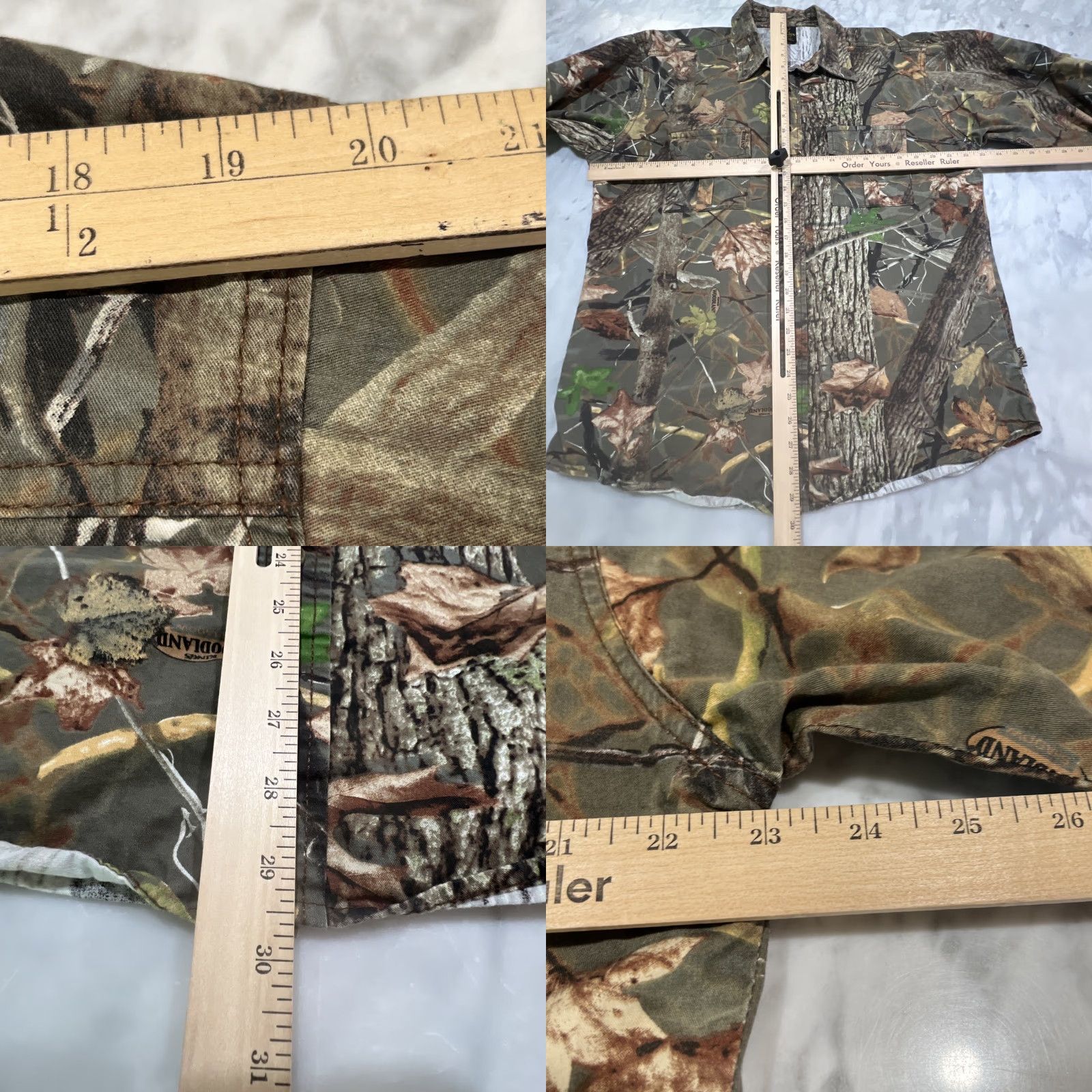 AMO Kings Camo Button Up Shirt Men's Large Long Sleeve Multicolor Camouflage Hunting Travel Size US L / EU 52-54 / 3 - 8 Thumbnail