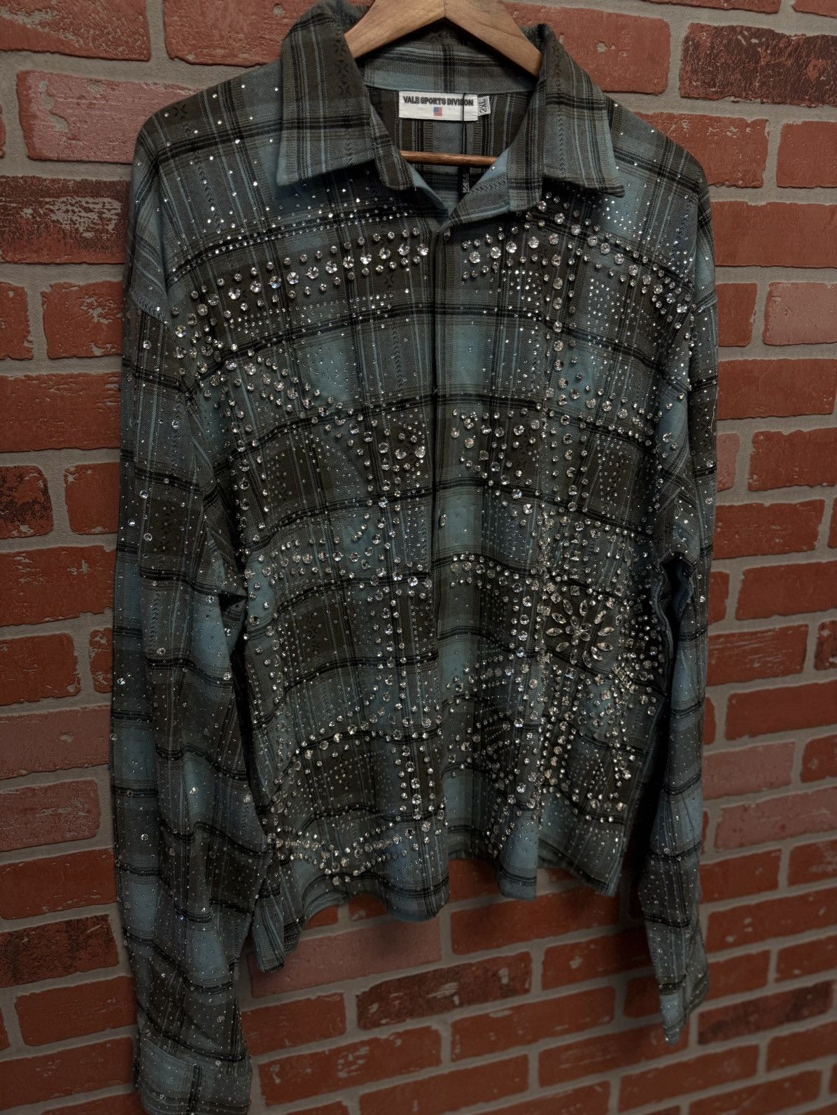 Vale Valley Crystal Flannel Long Sleeve Stones Size XXL (NEW) 💎 Size US XXL / EU 58 / 5 - 4 Thumbnail