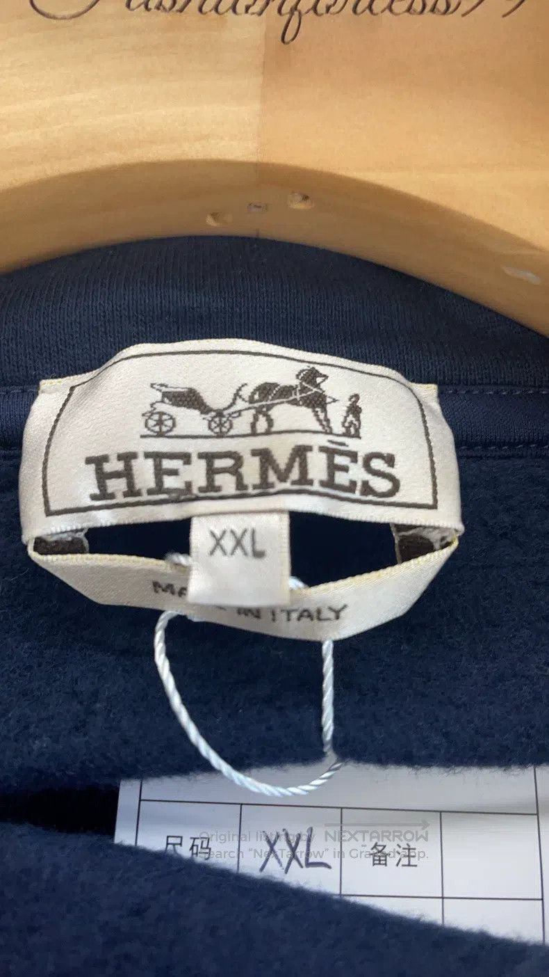 Hermes Hermes Blue Hooded Sweatshirt Size XXL / US 16-18 / IT 52-54 - 3 Thumbnail