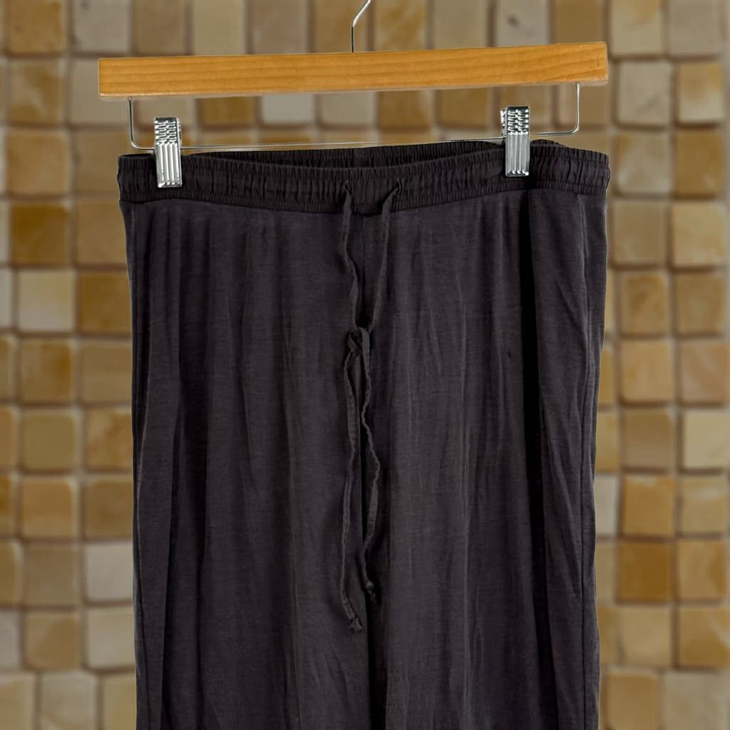 Vintage Oysho Pants Womens Small Pull On Drawstring Gray Wide-Leg Elastic Waistband Size 28" / US 6 / IT 42 - 1 Thumbnail
