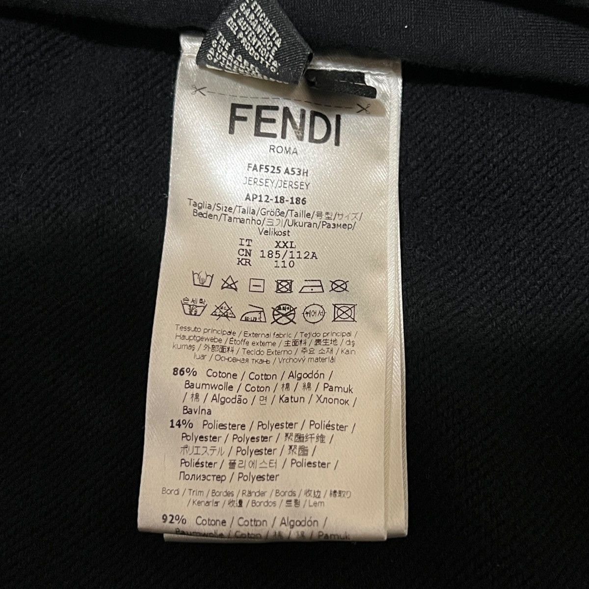Fendi FENDI Zip-Up Cotton Jersey Collar-Integrated Hoodie Size US XXL / EU 58 / 5 - 9 Thumbnail