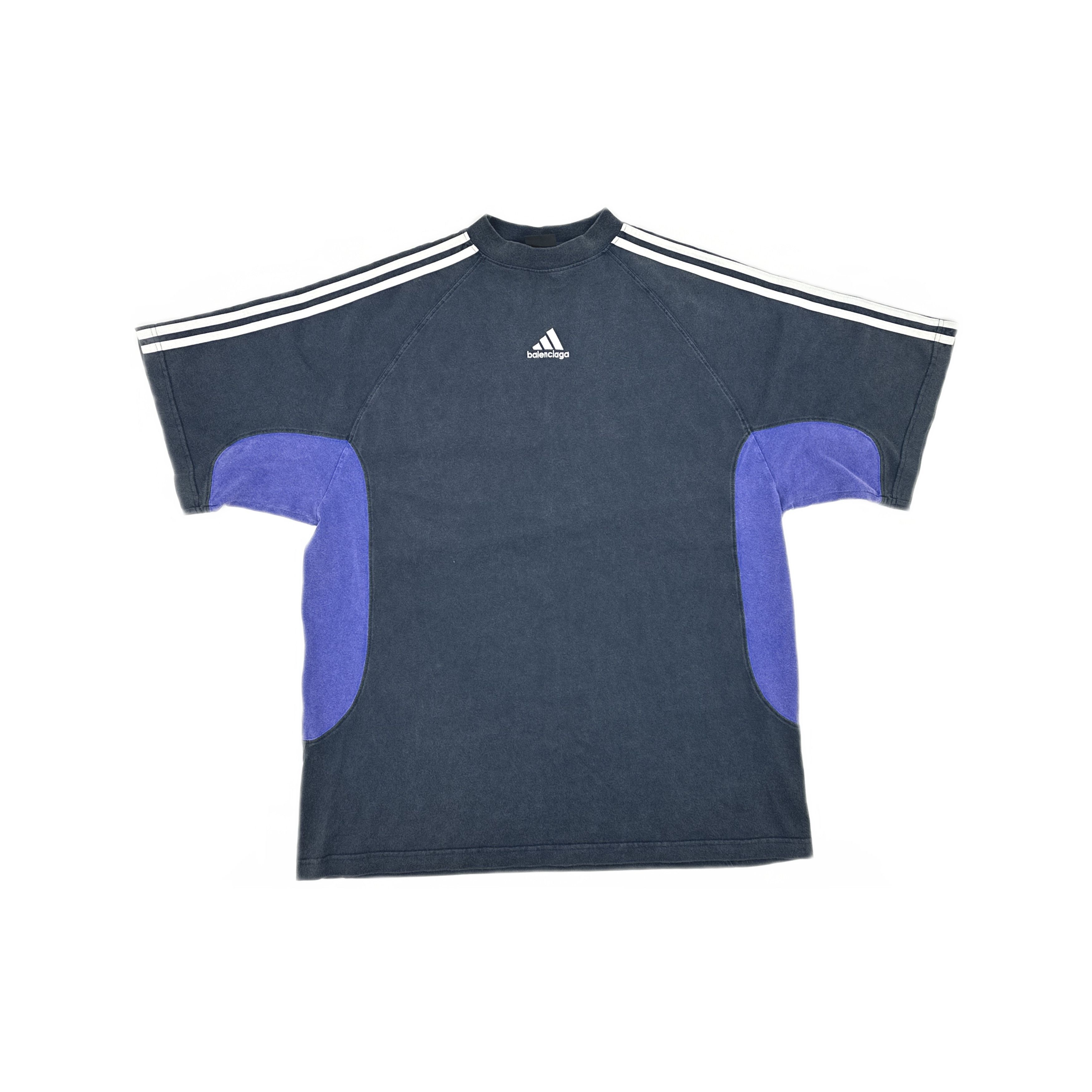 Balenciaga Balenciaga x Adidas Logo Colorblock T-Shirt Size L Size US L / EU 52-54 / 3 - 1 Thumbnail