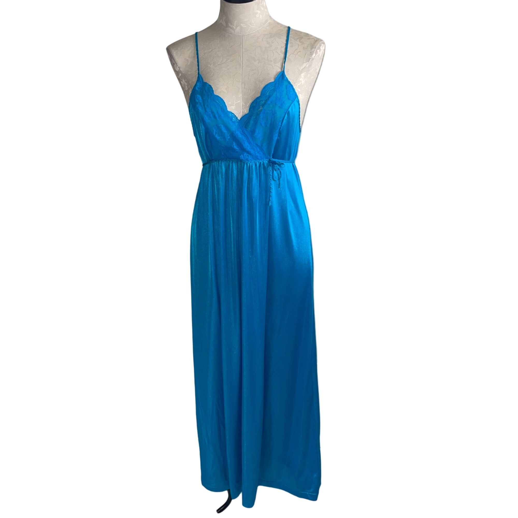 Gilead Vintage Womens Nightgown Size Small Blue Maxi