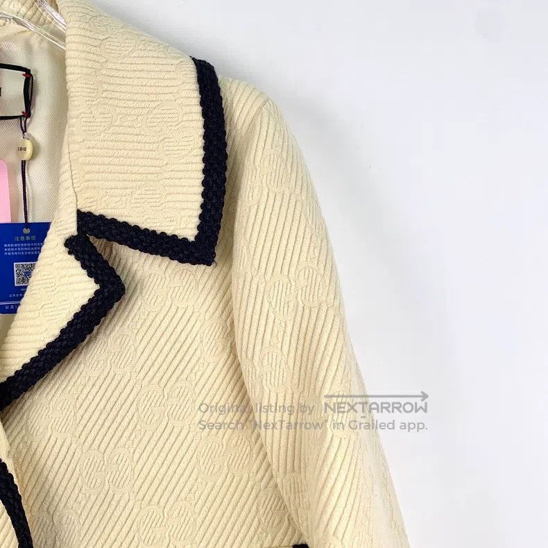 Gucci Gucci Beige logo jacquard full print multi-pocket wool lap Size M / US 6-8 / IT 42-44 - 3 Thumbnail