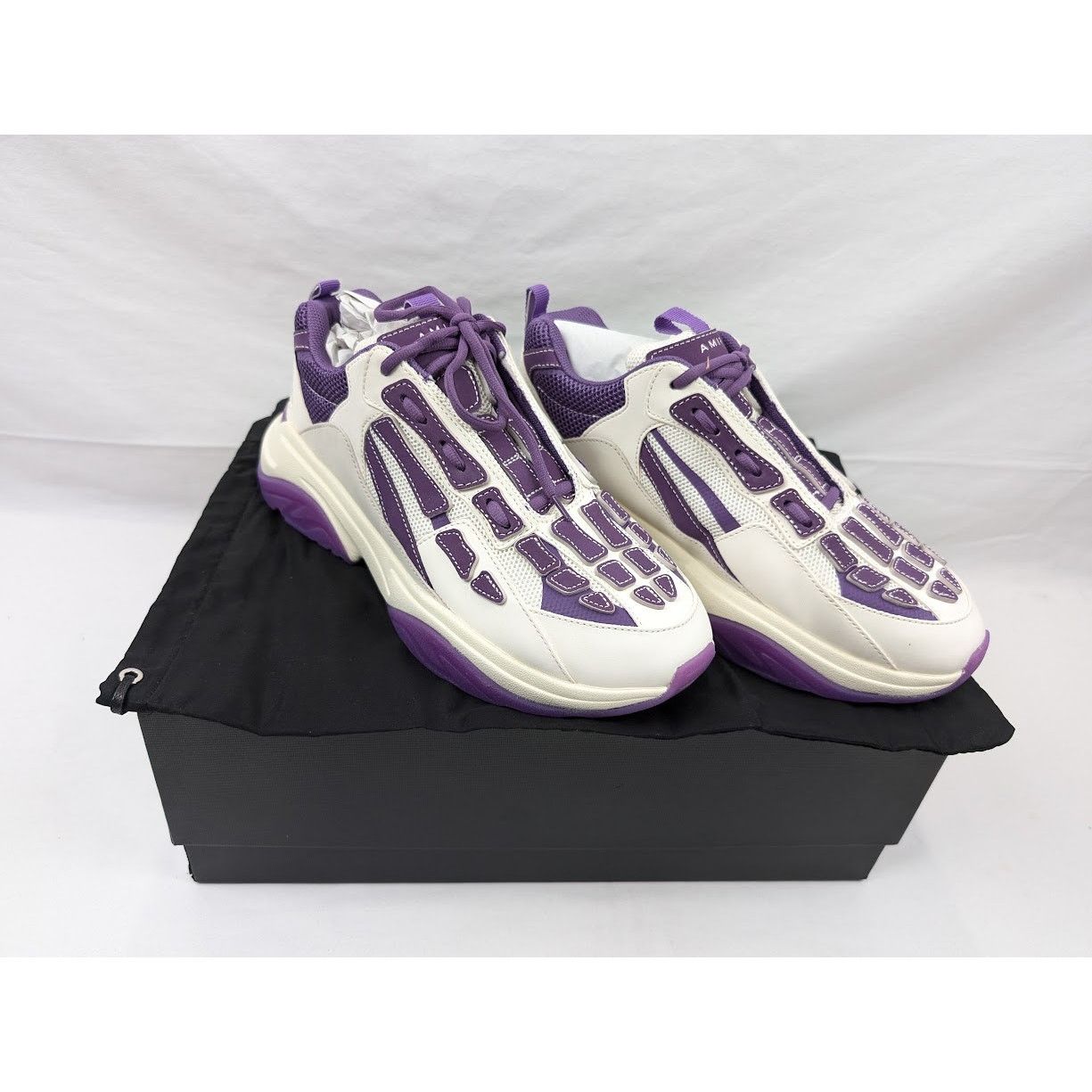 Amiri o1rshd1 Bone Runners in Cream/Purple Size US 12 / EU 45 - 20 Thumbnail