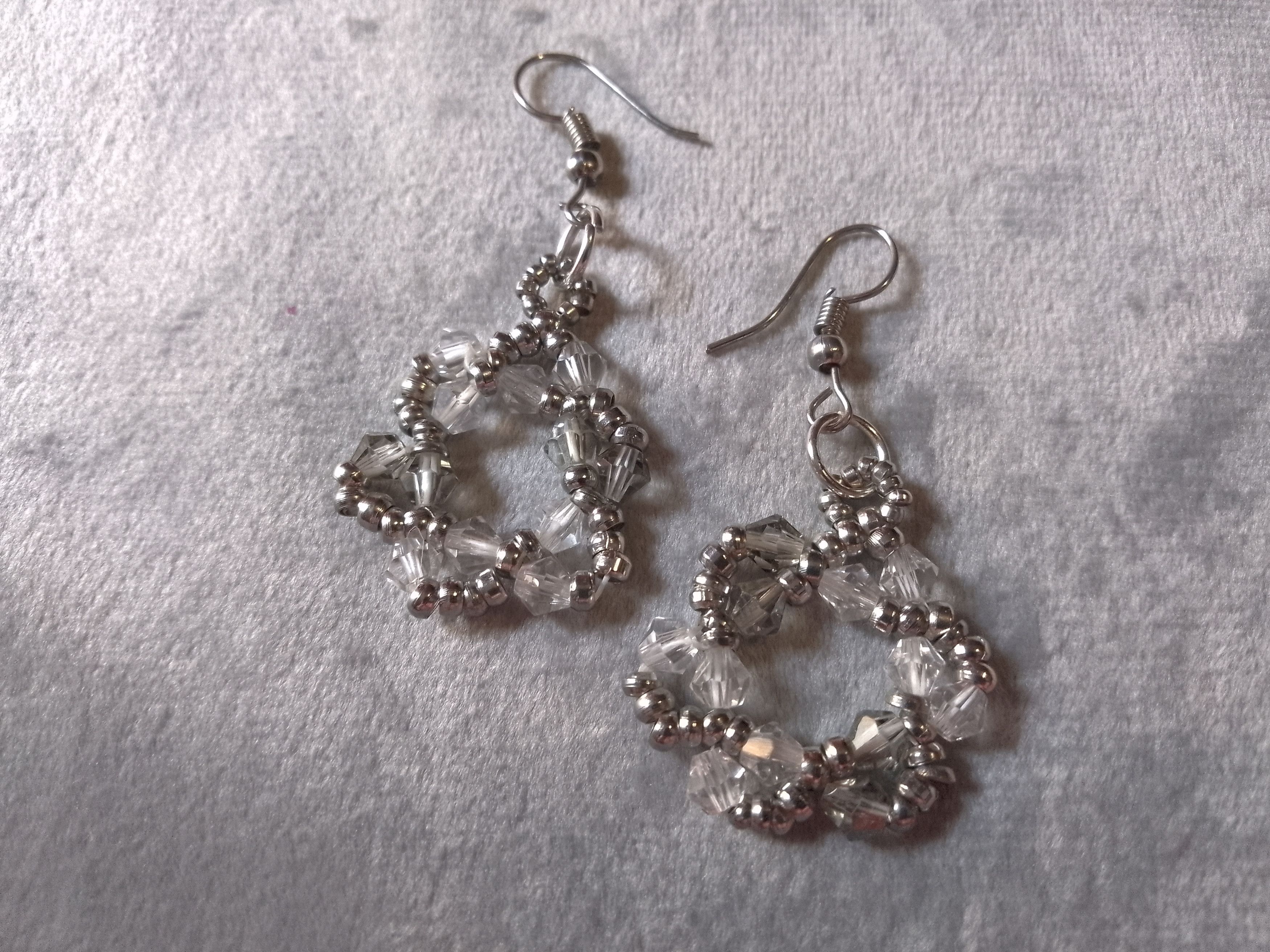 Handmade Necklace/rosary. Crystal, steel. Earrings. Religious Size ONE SIZE - 5 Thumbnail