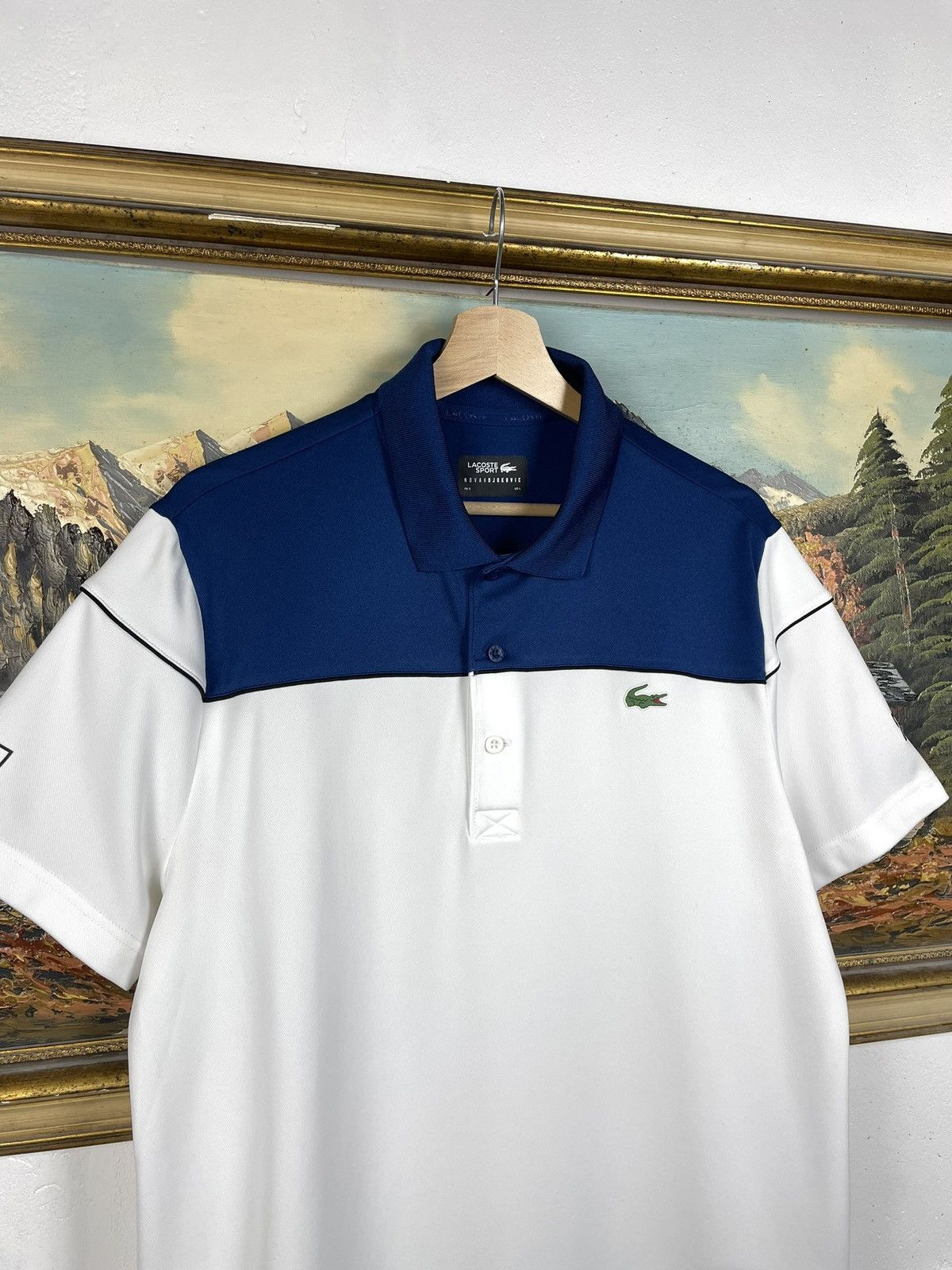 Lacoste Lacoste Novak Djokovic White T-shirt Polo Tennis Sportswear Size US L / EU 52-54 / 3 - 5 Thumbnail