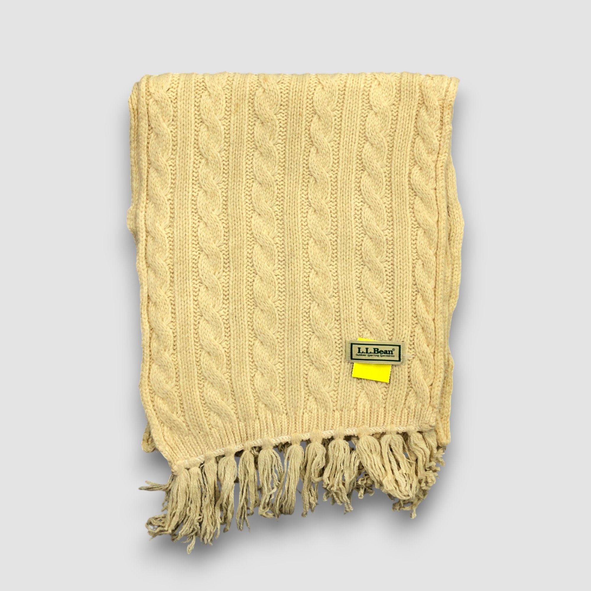 L.L. Bean Vintage L.L.Bean Scarf Muffler Cable Knit Wool Scarves Size ONE SIZE - 2 Thumbnail