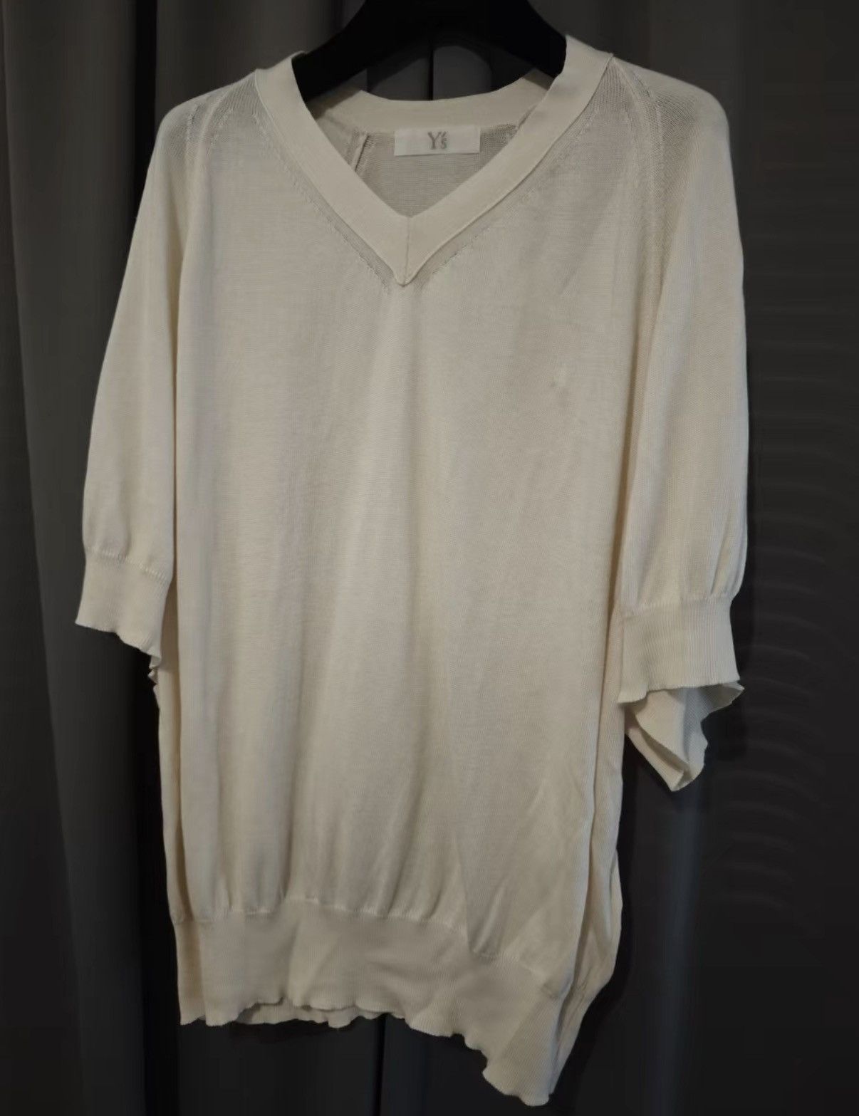 Yohji Yamamoto Yohji Yamamoto Y's Spring Loose V-Neck Short Sleeve Knit Size US S / EU 44-46 / 1 - 2 Thumbnail