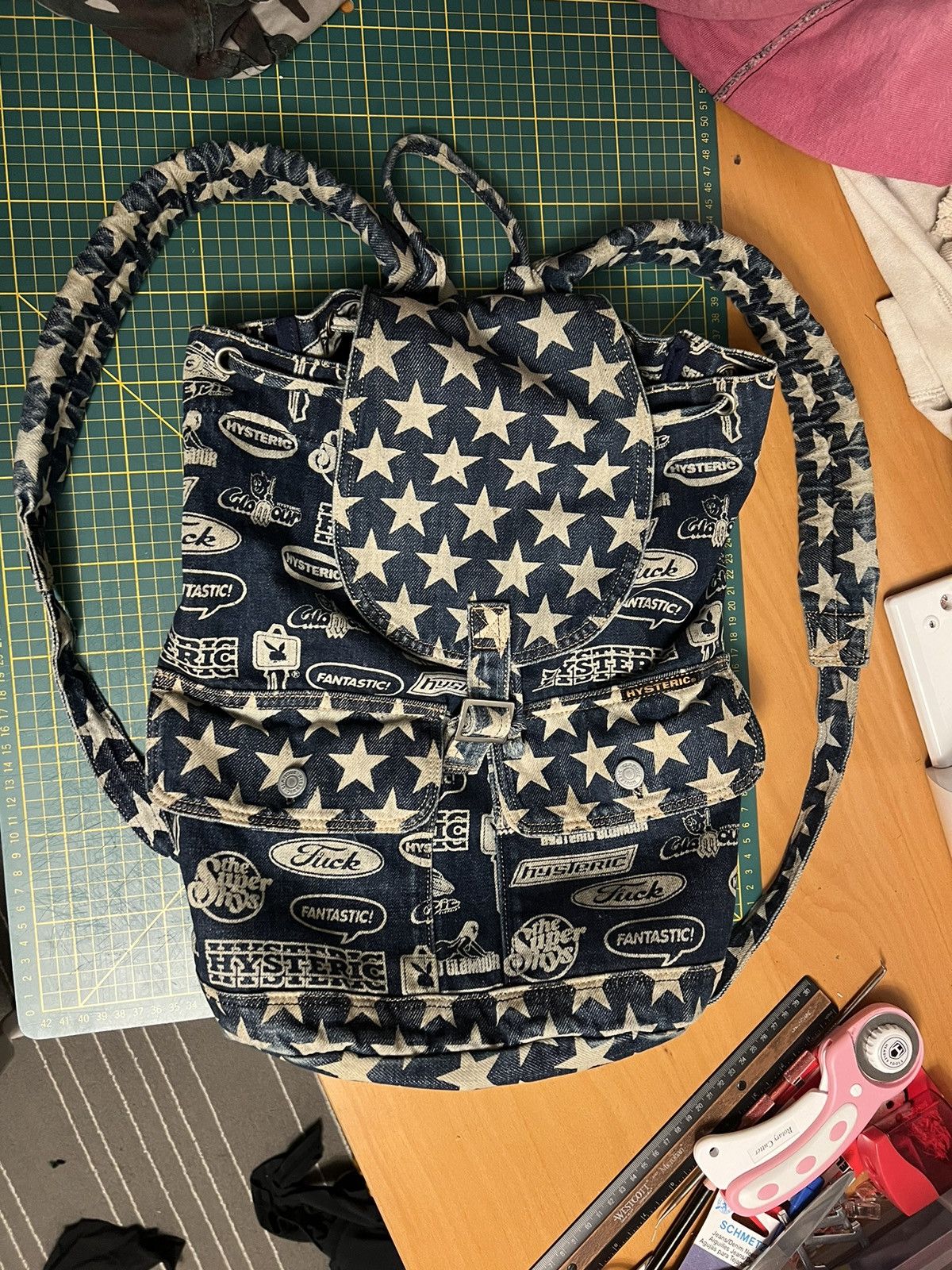 Hysteric Glamour Vintage Hysteric Glamour denim backpack Size ONE SIZE - 6 Thumbnail
