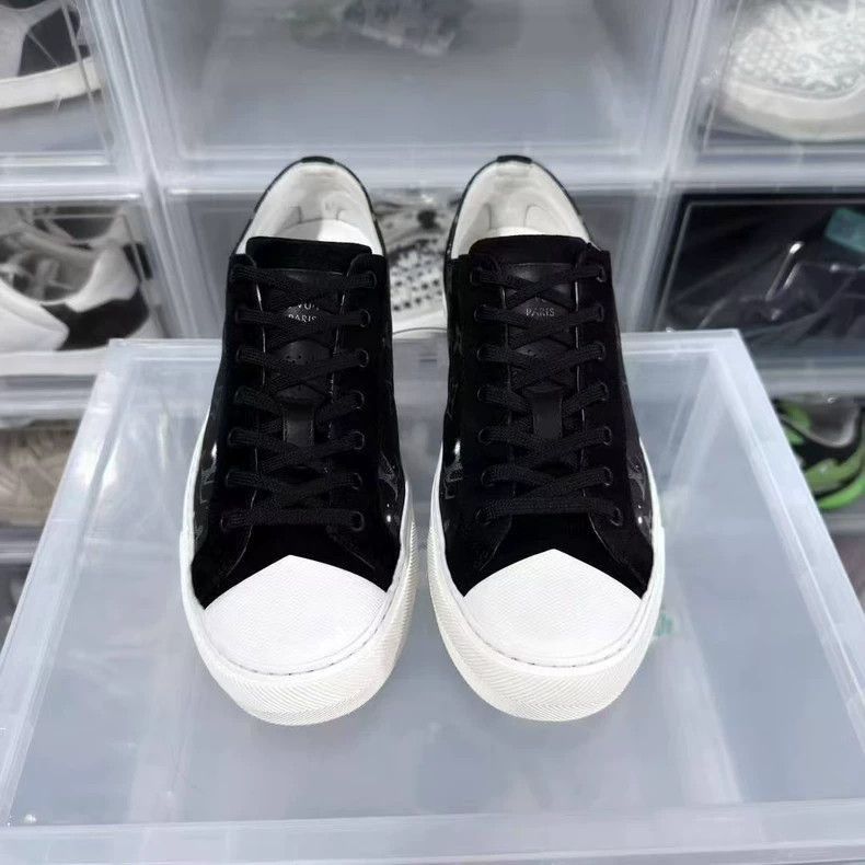 Louis Vuitton lv black monogram lowtop sneakers-2508 Size US 7.5 / EU 40-41 - 3 Thumbnail