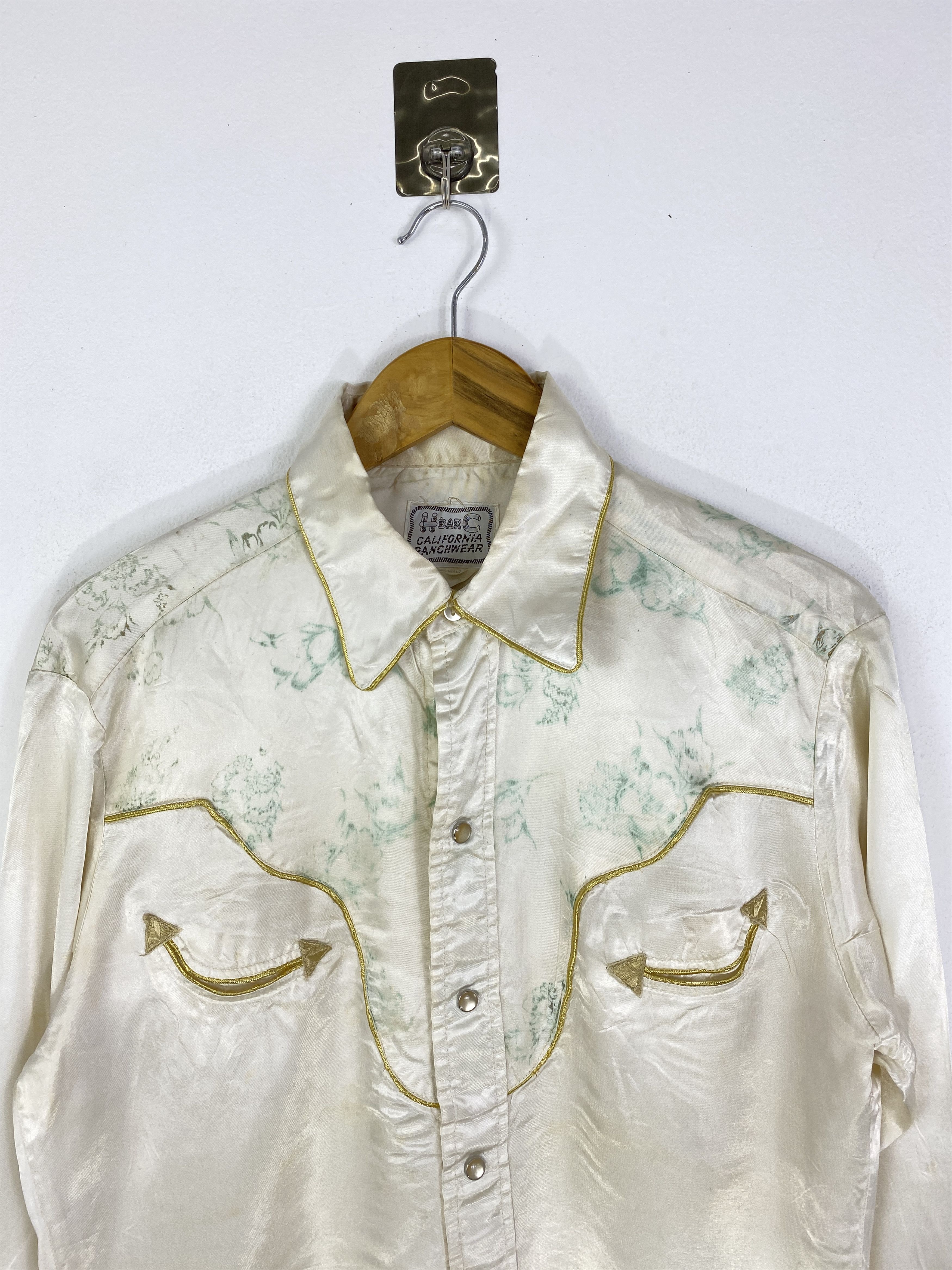 Vintage Vintage 50s H bar C Western Silk Button Up Shirt TA0711 Size US L / EU 52-54 / 3 - 2 Thumbnail