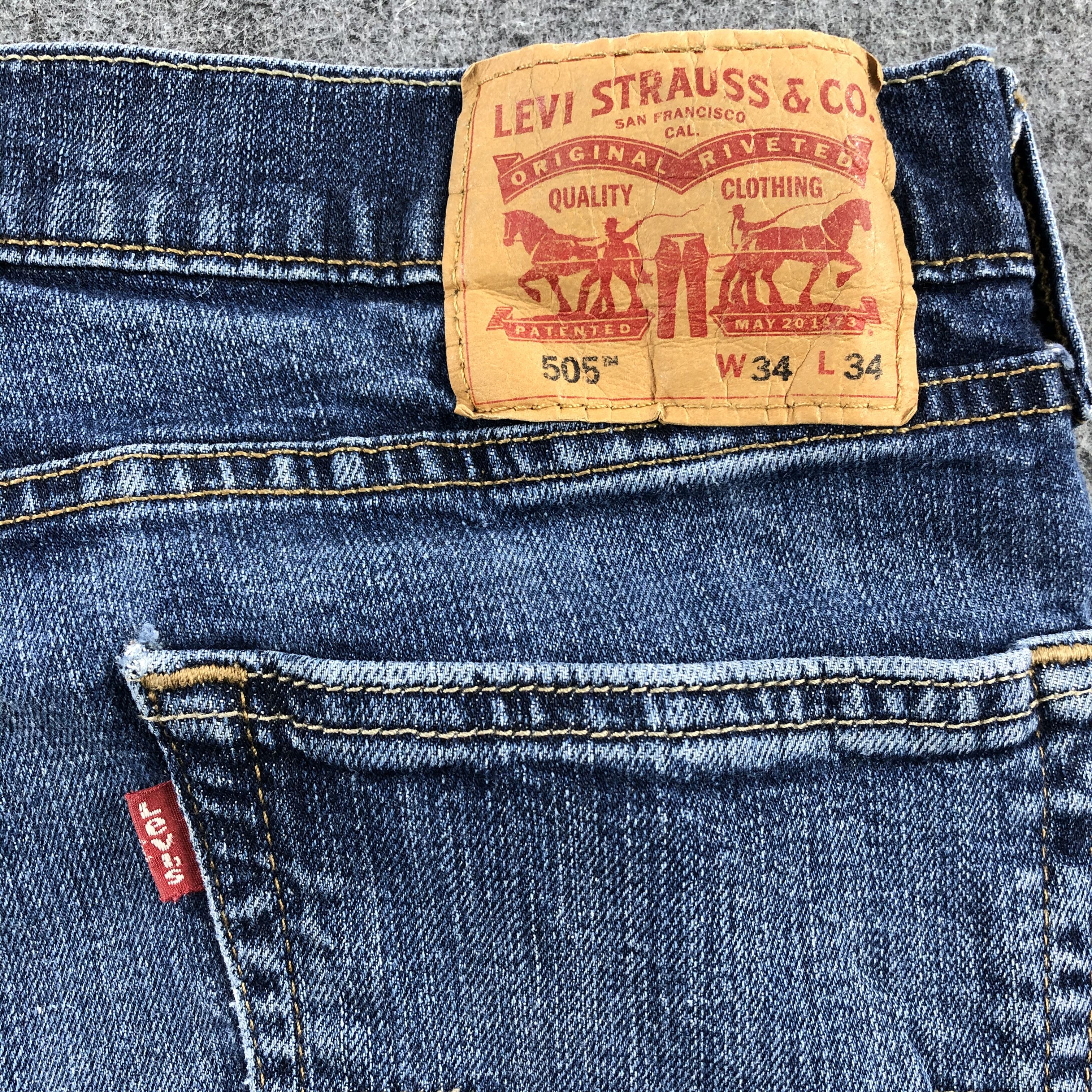 Levi's Vintage Levi's 505 Jeans Released Hem Faded Blue KJ433 Size US 33 - 5 Thumbnail