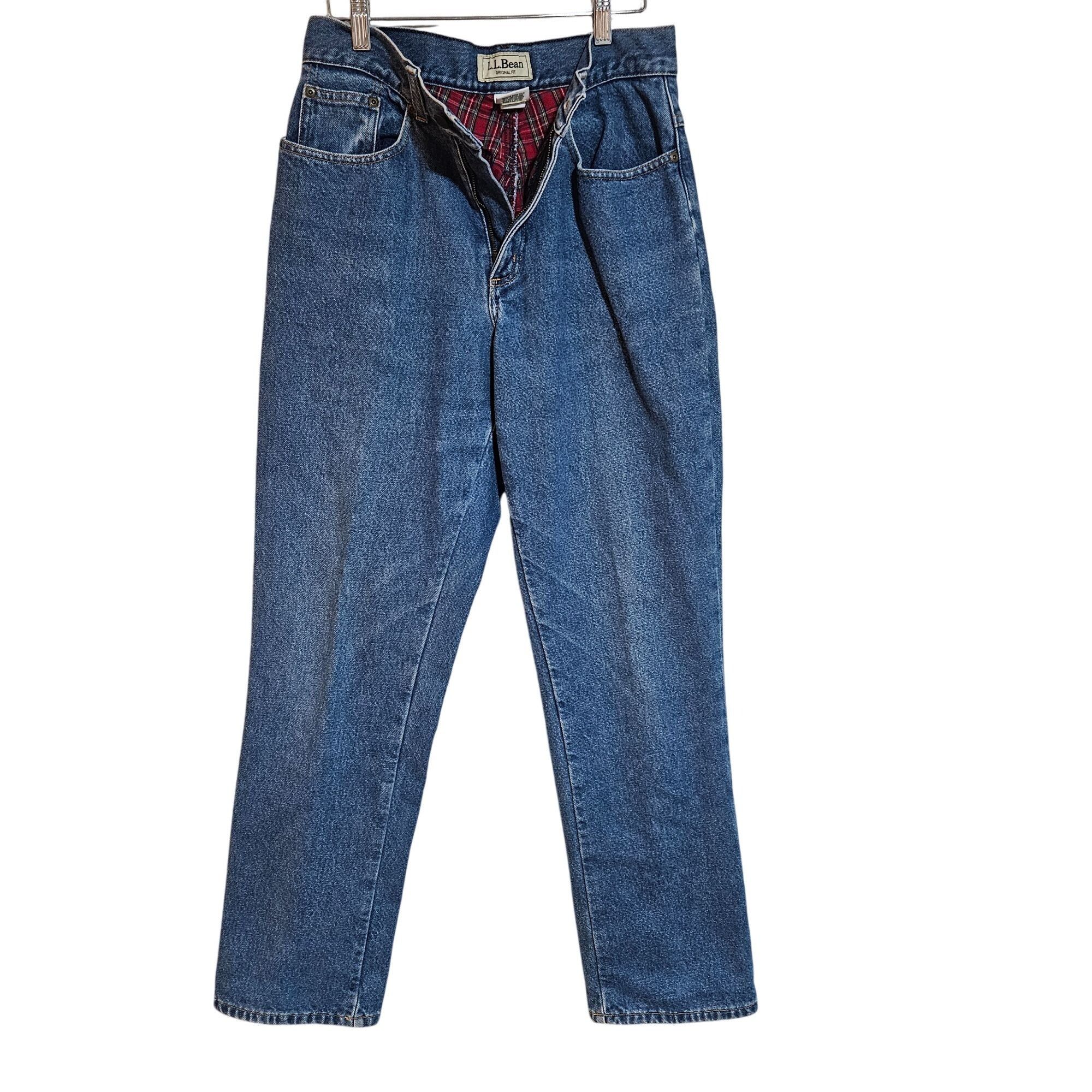 L.L. Bean L.L. Bean Women's high rise Lined Jeans Blue 8 MT Cabincore Size 30" / US 8 / IT 44 - 2 Thumbnail