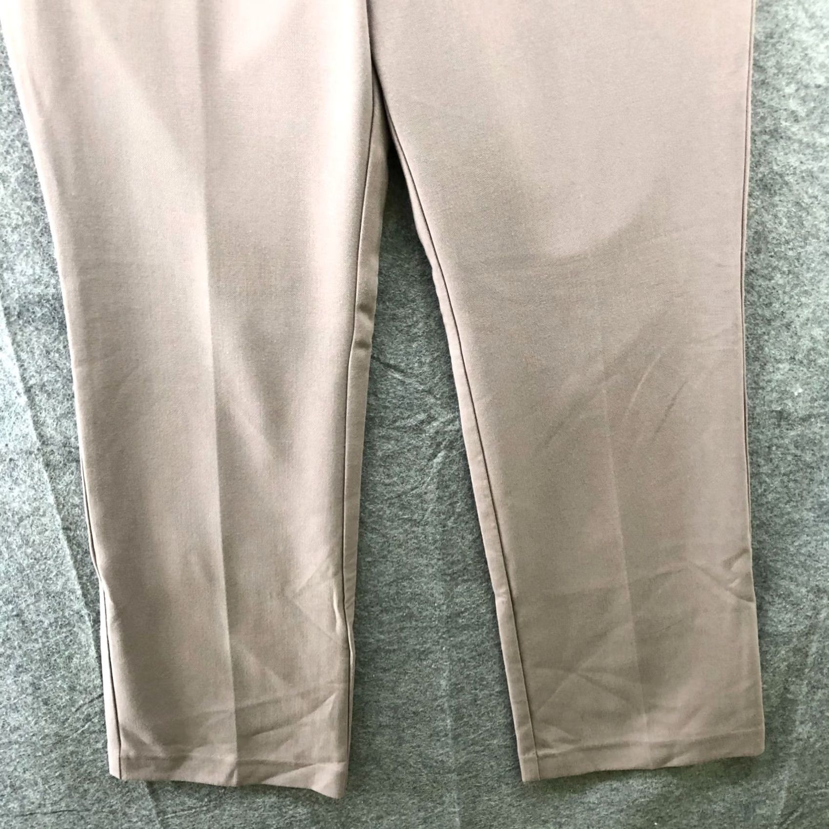 Ann Taylor Ann Taylor Womens 10 Dress Pants Beige Mid Rise Straight Relaxed Flat Size 32" / US 10 / IT 46 - 4 Thumbnail