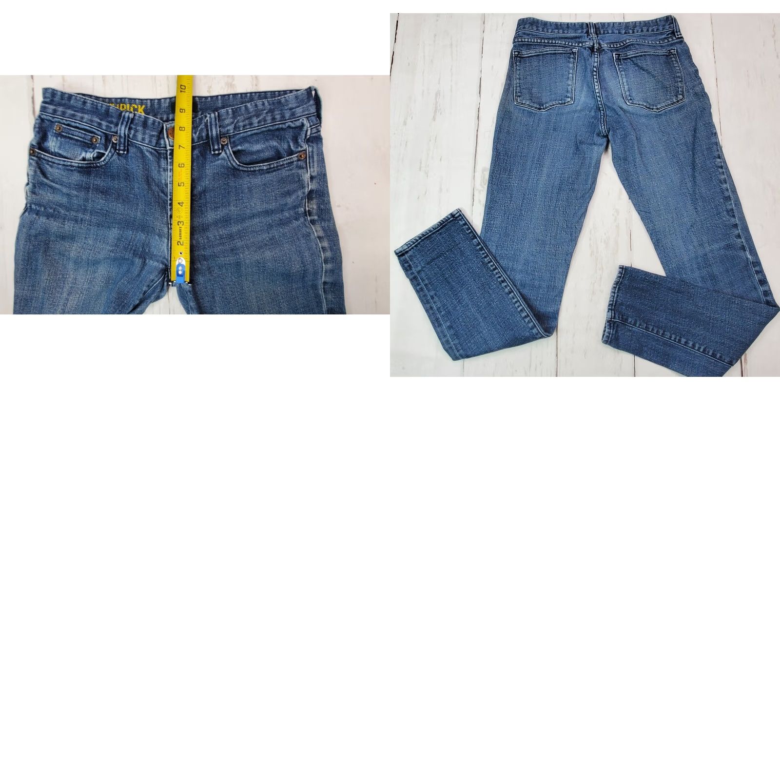 J.Crew J.CREW Toothpick Jeans 30x30 Blue Stretch Denim 2x Light & Dark Wash Women’s 28 Regular Waist 30 Inseam Belt Loops 5-Pocket Vintage: No Size 30" / US 8 / IT 44 - 9 Thumbnail