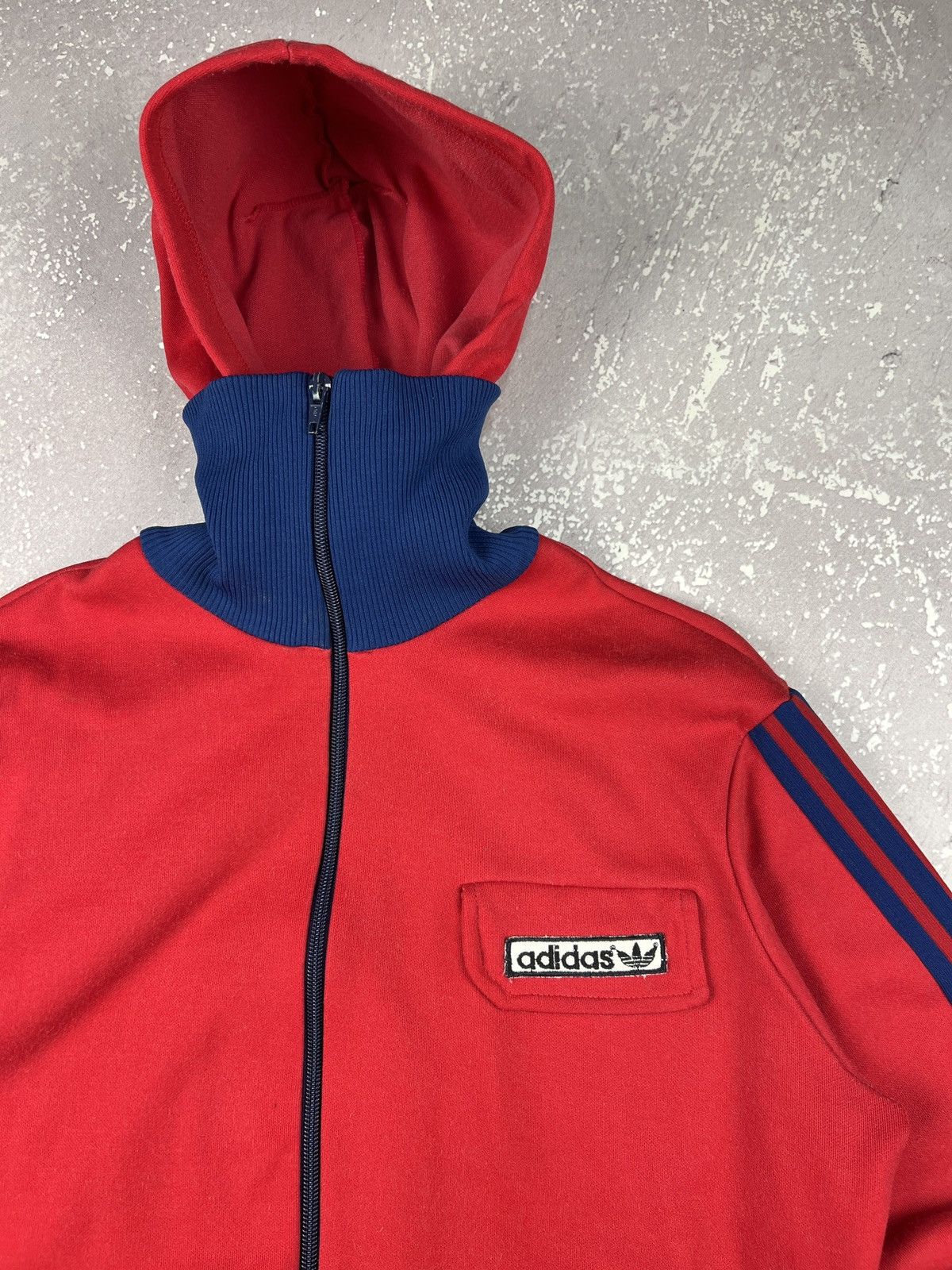 Adidas 70s 80s Vintage Adidas Hooded Track Top Made in Yugoslavia Size US S / EU 44-46 / 1 - 3 Thumbnail