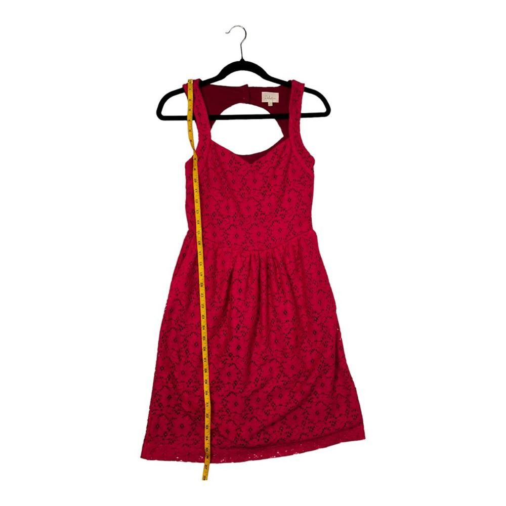 Designer Anthropologie l Deletta Red Lace Dress XS Size XS / US 0-2 / IT 36-38 - 4 Thumbnail