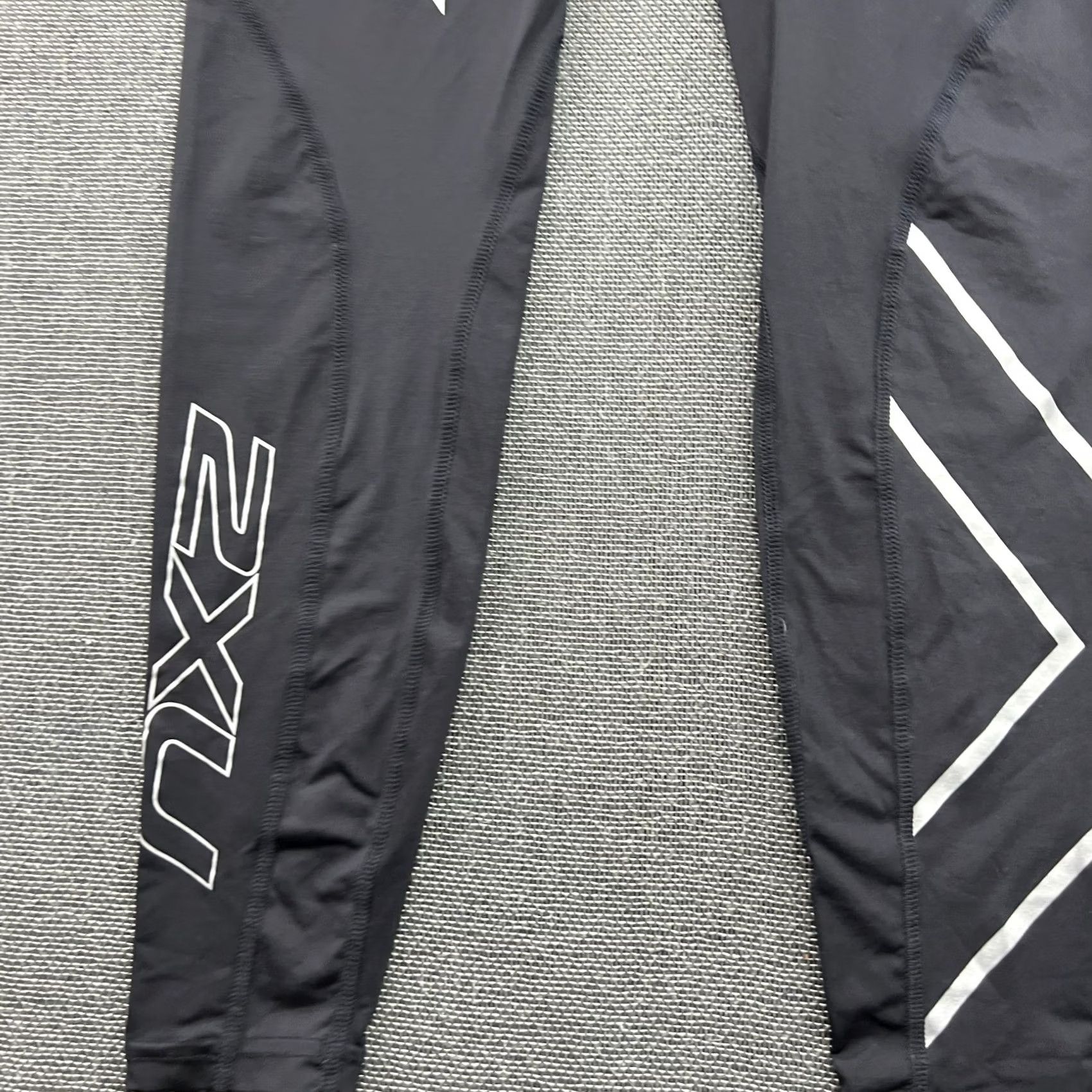 2XU 2XU Elite Mens Compression Pants M Black White Tights Athletic Drawstrings Sports Track Pants Mens Size US 31 - 7 Thumbnail