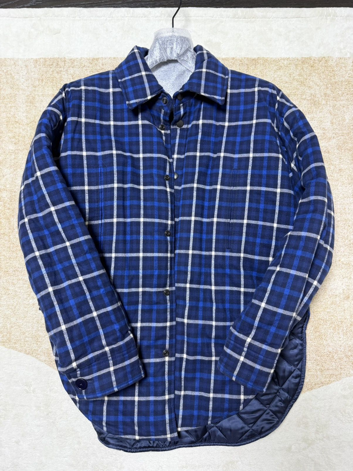 Balenciaga Balenciaga Bleached Flannel Check Shirt Jacket with