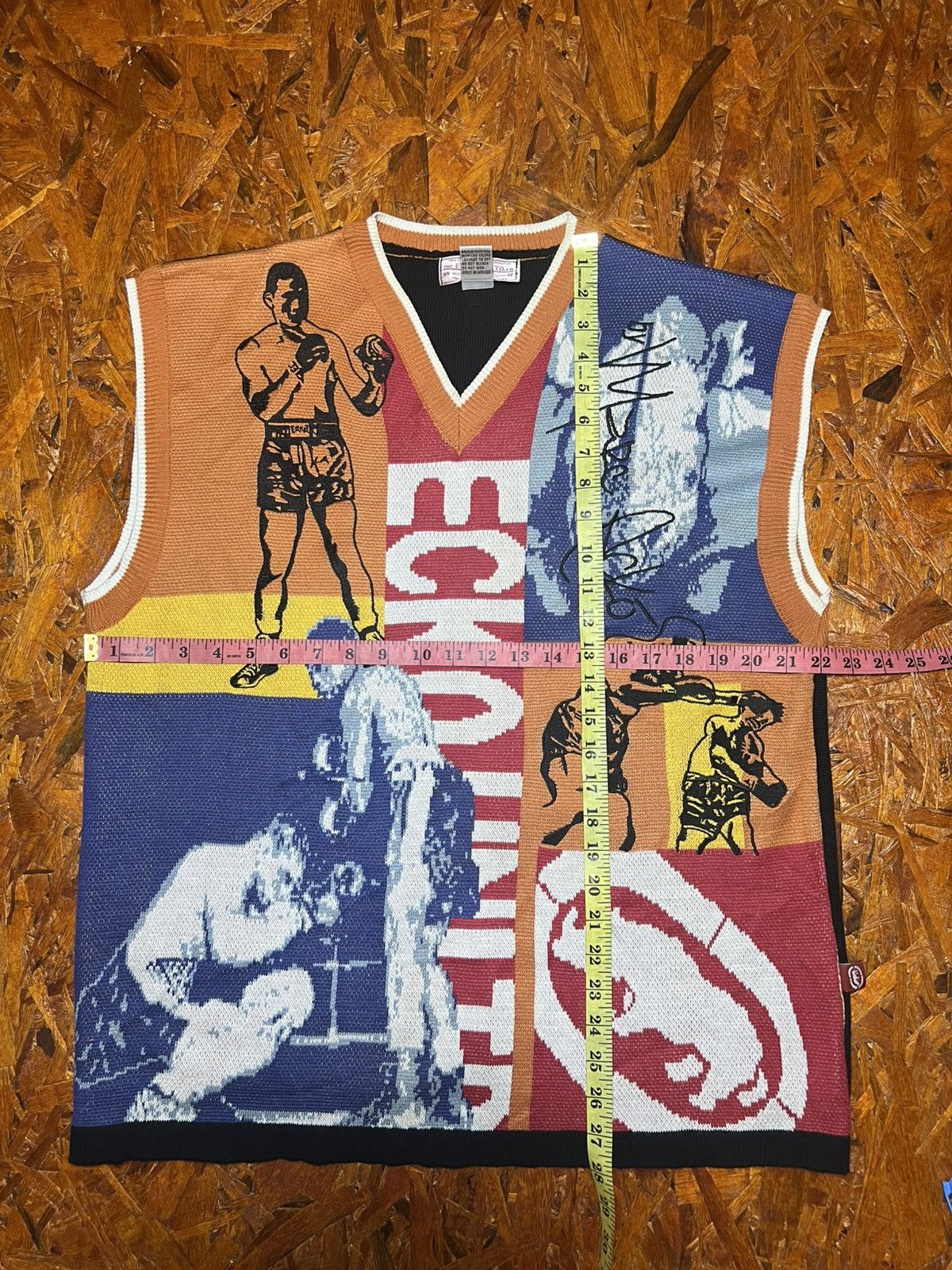 Ecko Unltd. ☆V90s☆ECCO Unlimited. ECCO All-over print knit vest Size US L / EU 52-54 / 3 - 8 Thumbnail