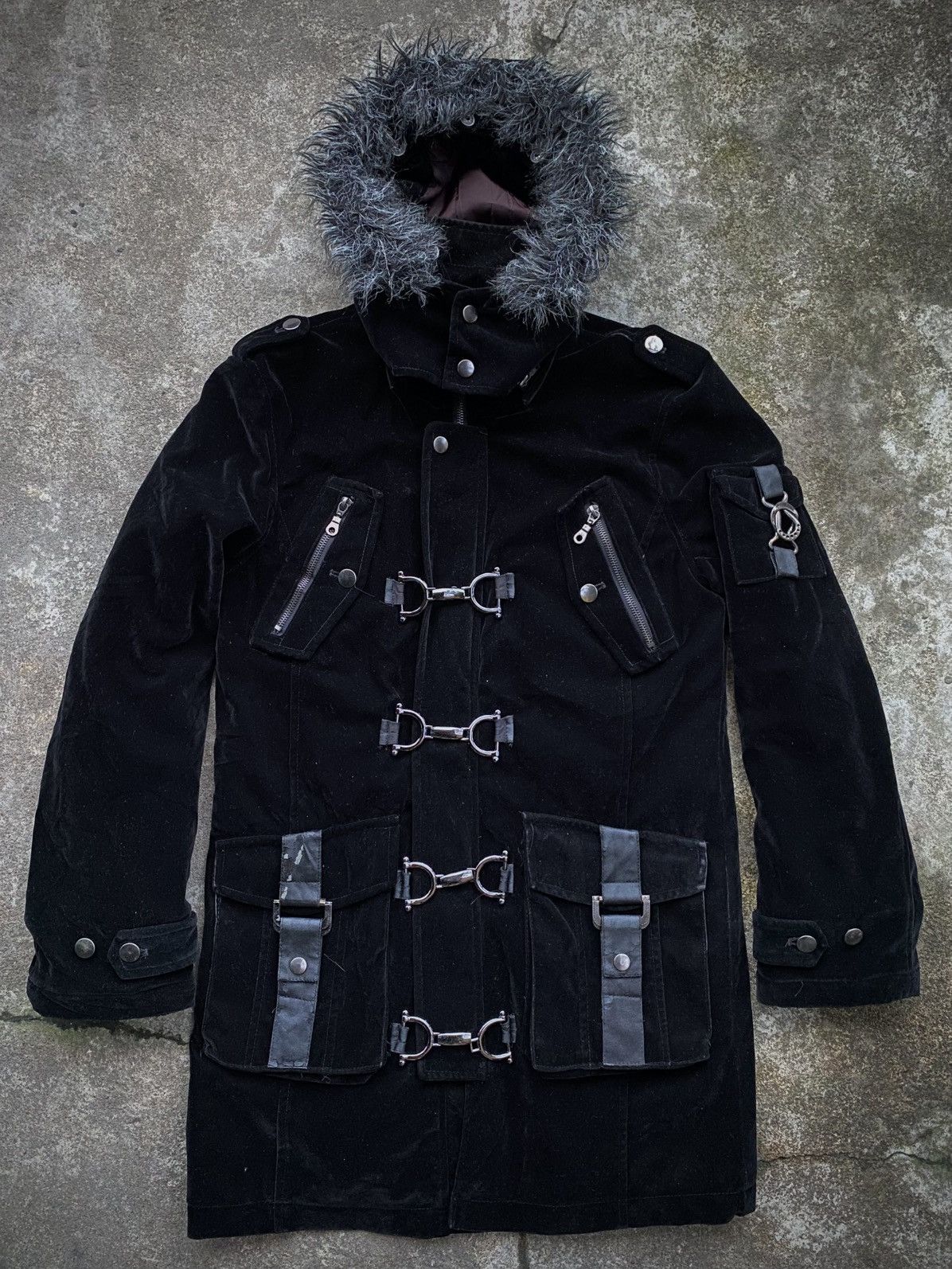 If Six Was Nine JAPANESE STYLE PUNK GOTHIC FUR JACKET AUTHENTIC Size US M / EU 48-50 / 2 - 1 Thumbnail
