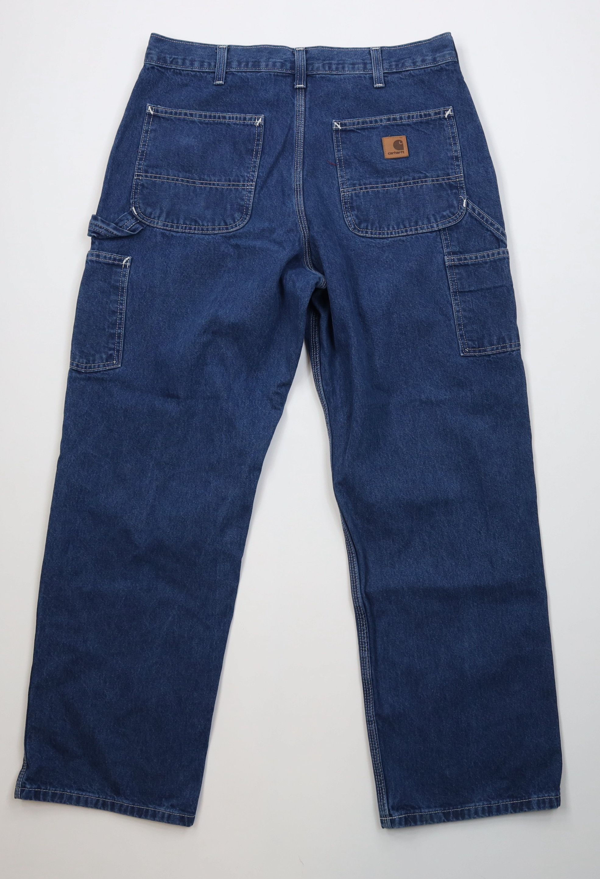 Carhartt Vintage 90s Carhartt Wide Leg Dungaree Denim Jeans Blue USA Size US 34 / EU 50 - 7 Thumbnail