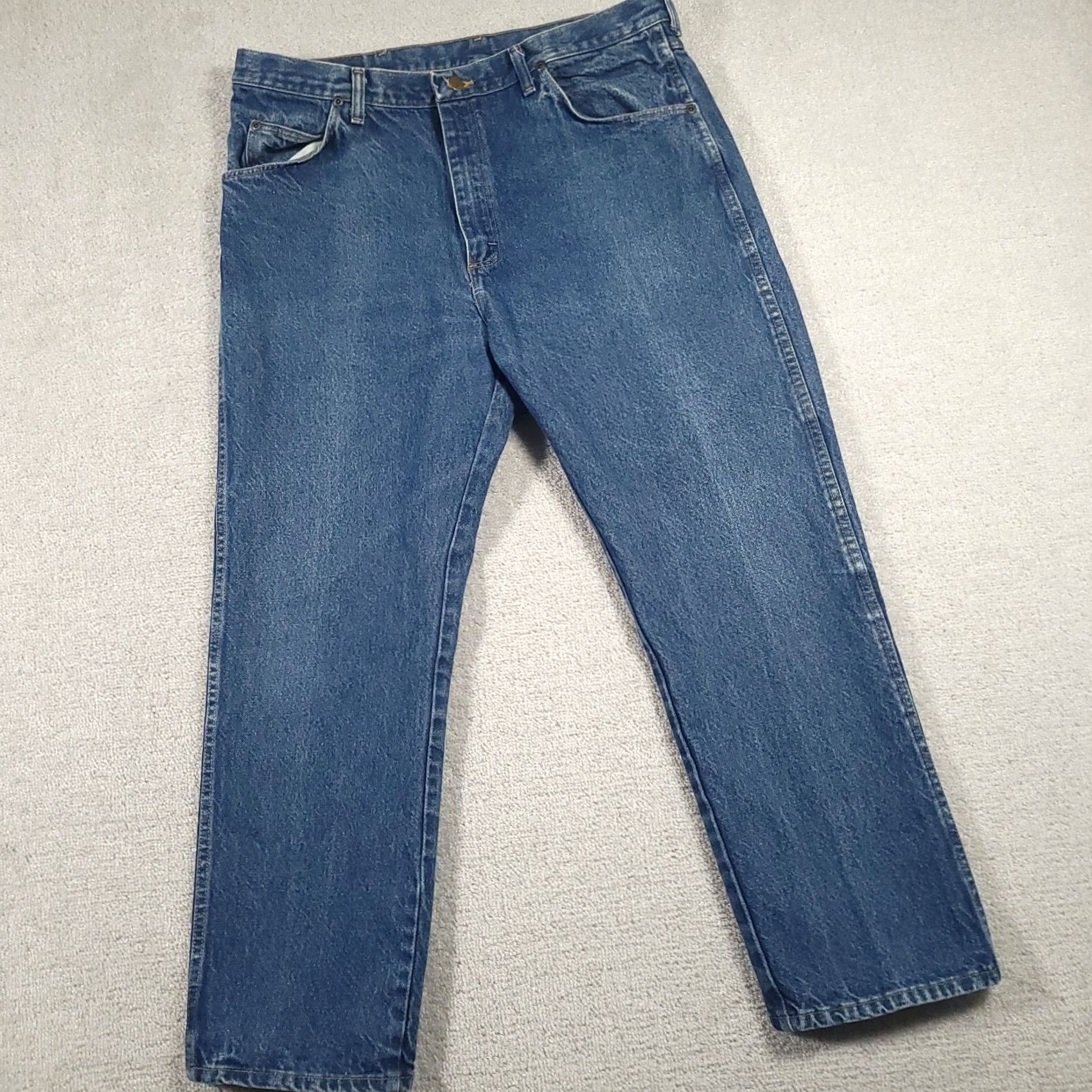 Wrangler Wrangler Rugged Wear Jeans Men's Blue Size 38x29 Straight Leg Classic Fit Denim Size US 38 / EU 54 - 2 Thumbnail