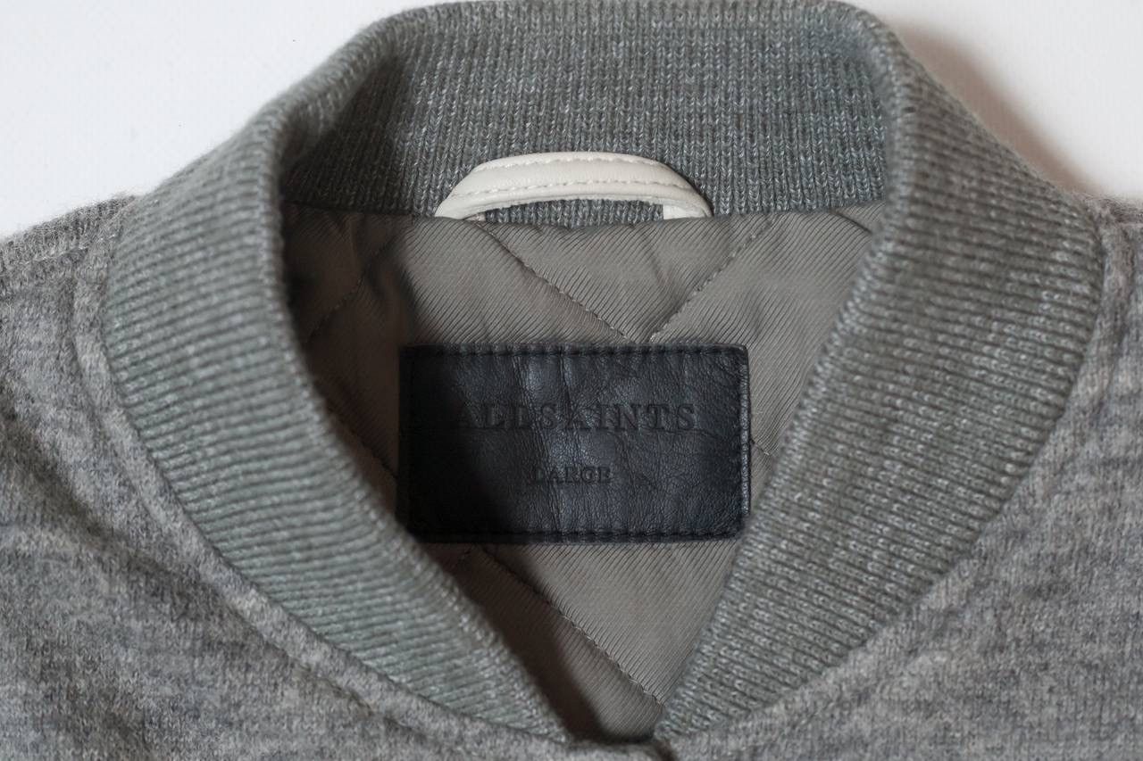 Allsaints ALLSAINTS Womens Base Wool Bomber Jacket Size L / US 10 / IT 46 - 4 Thumbnail