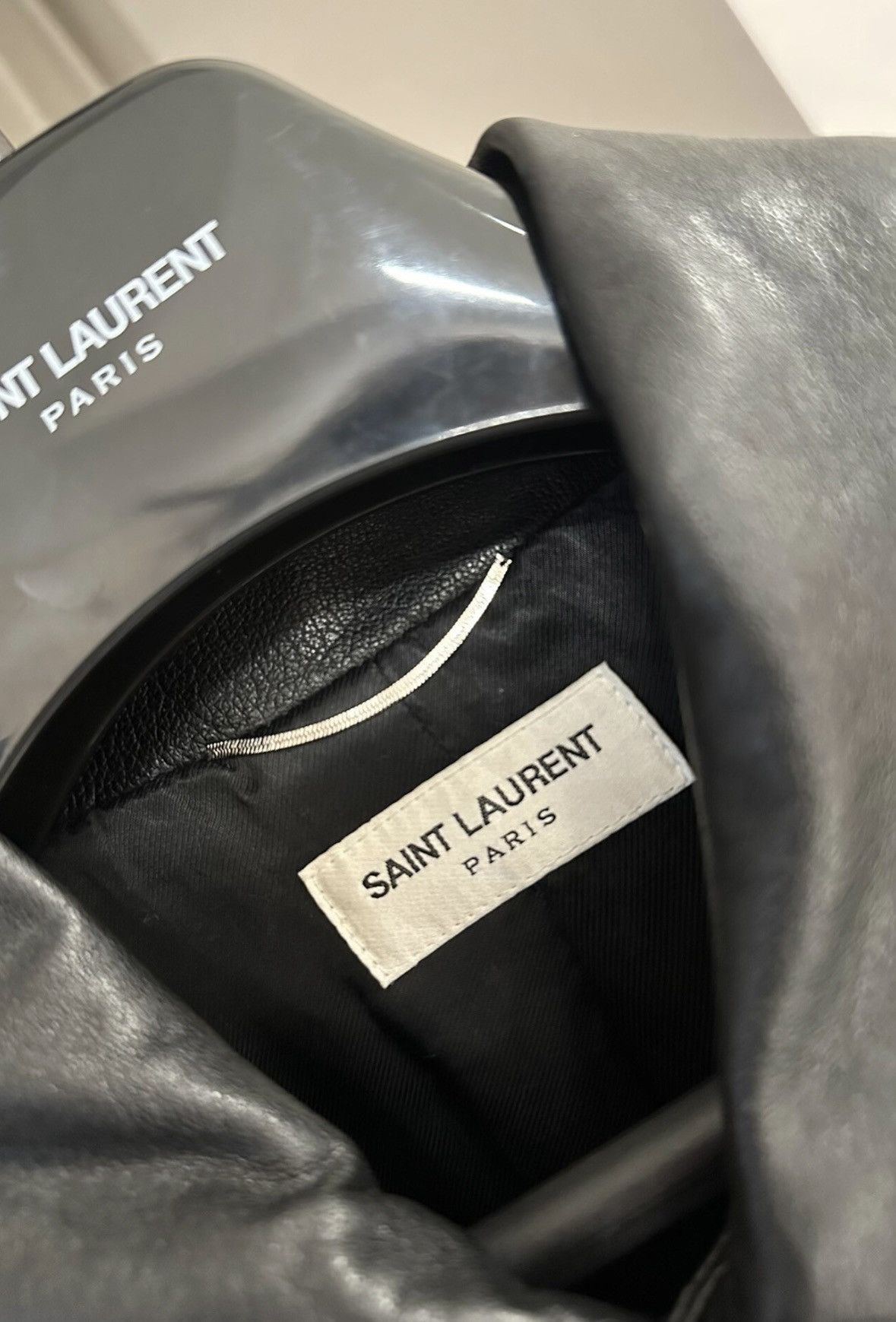 Saint Laurent Paris Saint Laurent Paris 2018SS Lambskin Leather Lapel Jacket Size US M / EU 48-50 / 2 - 3 Thumbnail