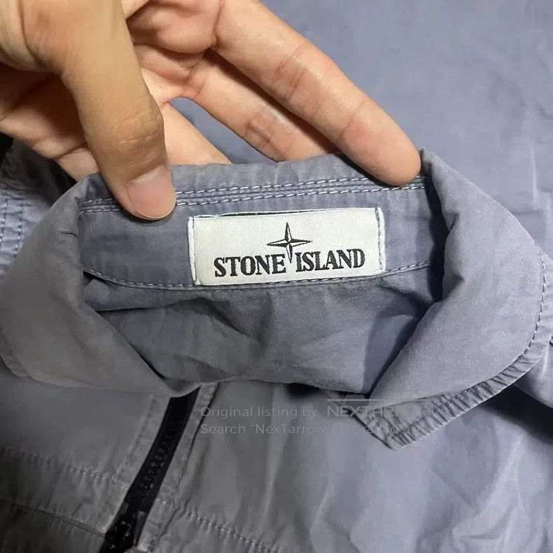 Stone Island Stone Island Single Pocket Washed Jacket Blazer Misty Blue Size US M / EU 48-50 / 2 - 2 Thumbnail