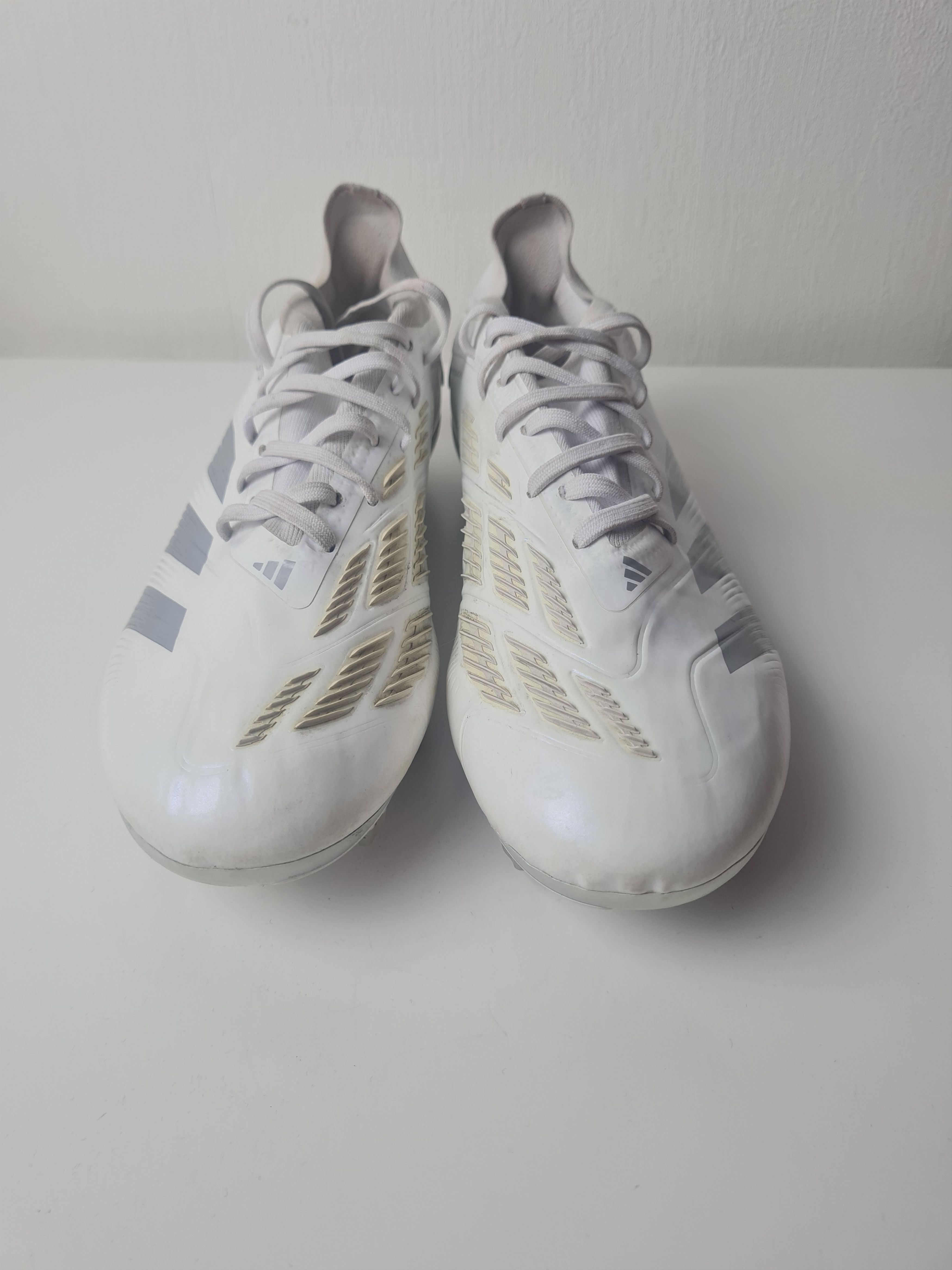 Adidas Football Soccer Adidas PREDATOR Pro FG Cleats White Silver Size US 12.5 / EU 45-46 - 10 Thumbnail
