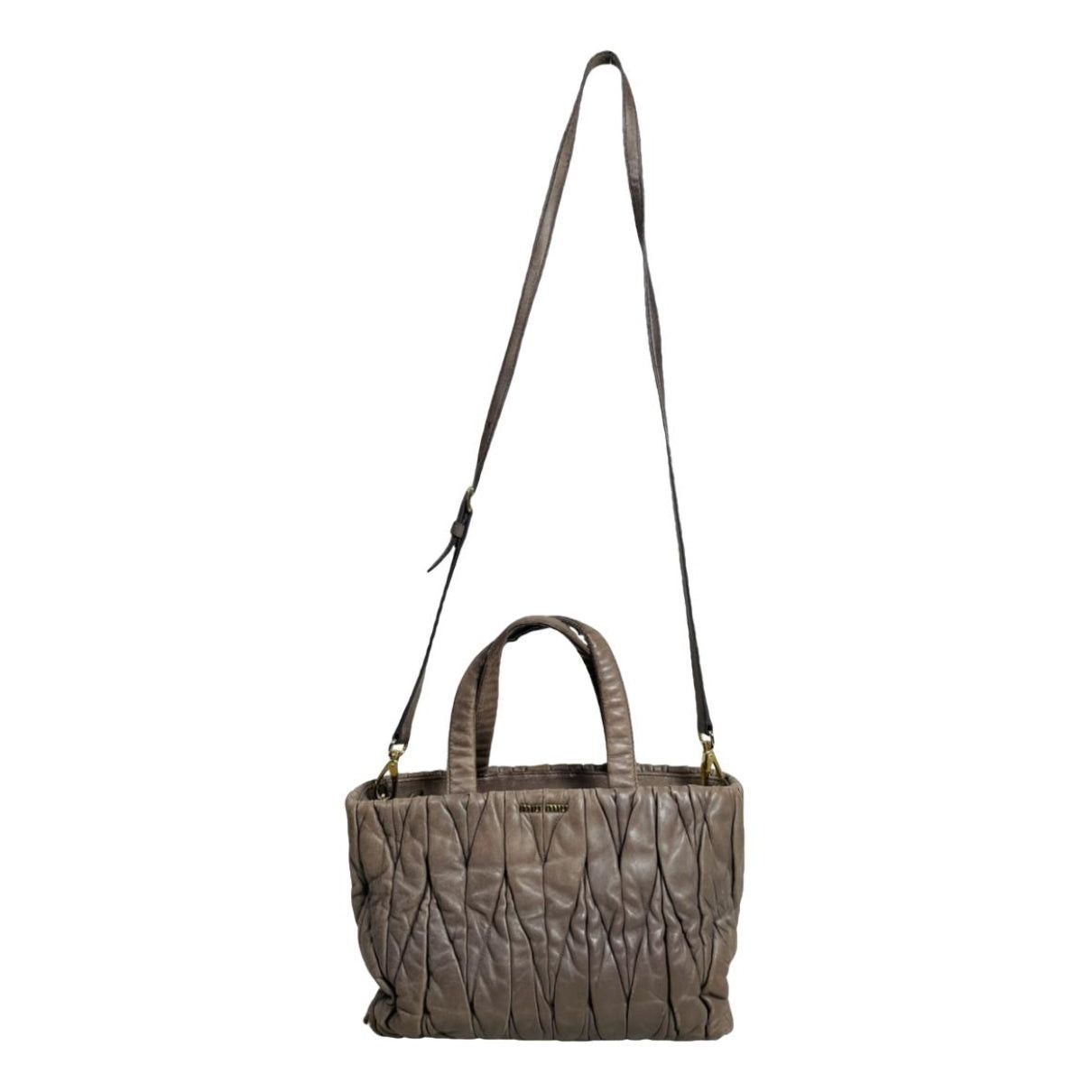 Miu Miu Matelassé Purple Leather Handbag Size ONE SIZE - 1 Thumbnail